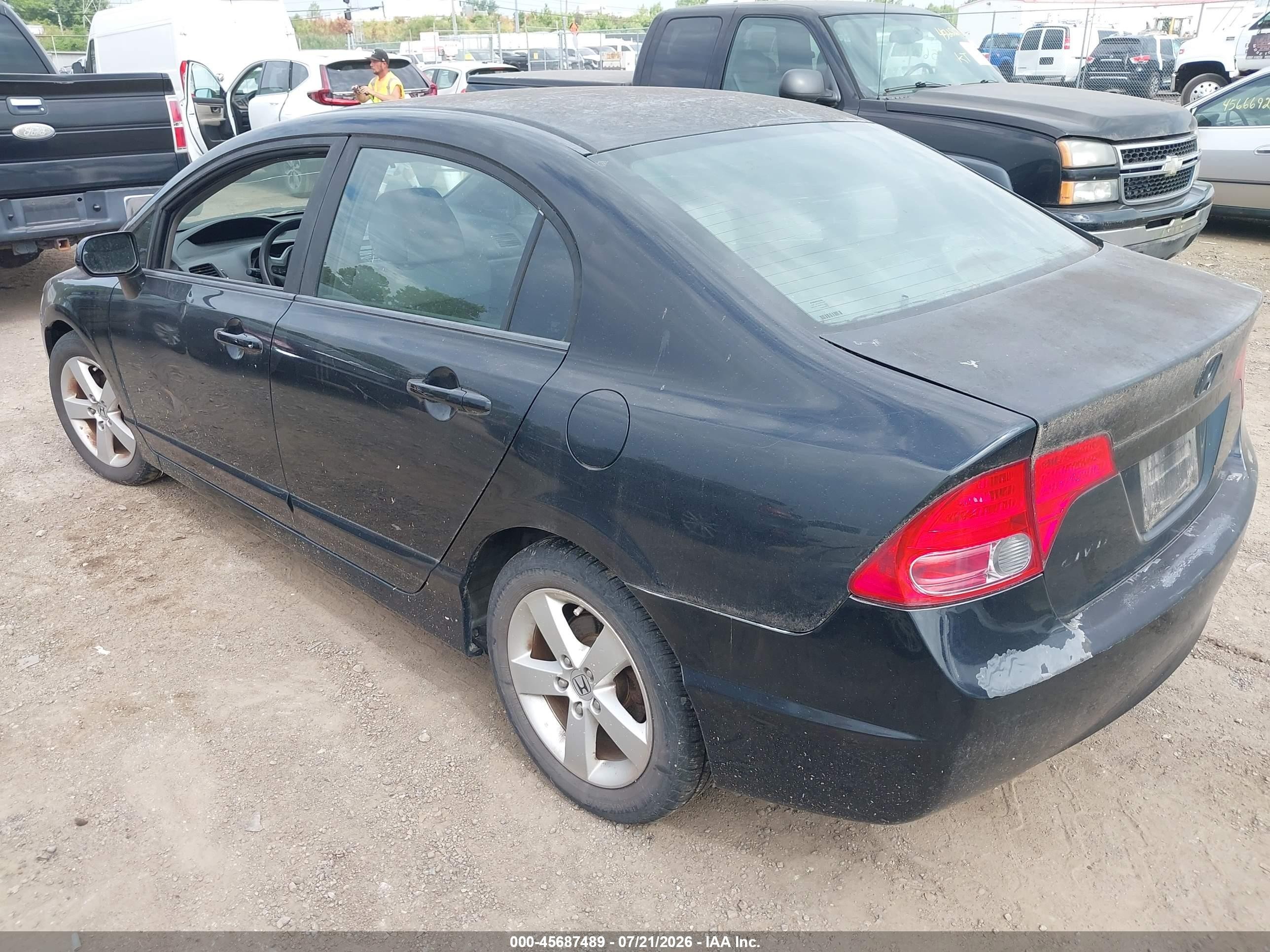 2008 Honda Civic Ex Black vin: 1HGFA15858L061724