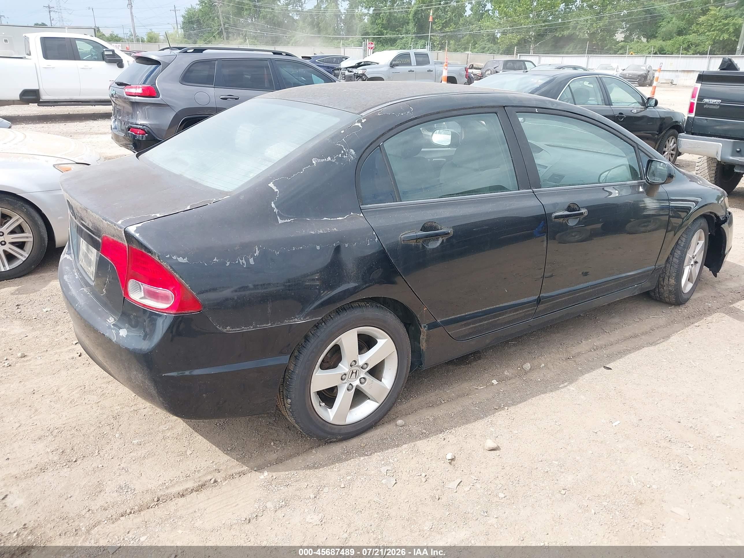 2008 Honda Civic Ex Black vin: 1HGFA15858L061724