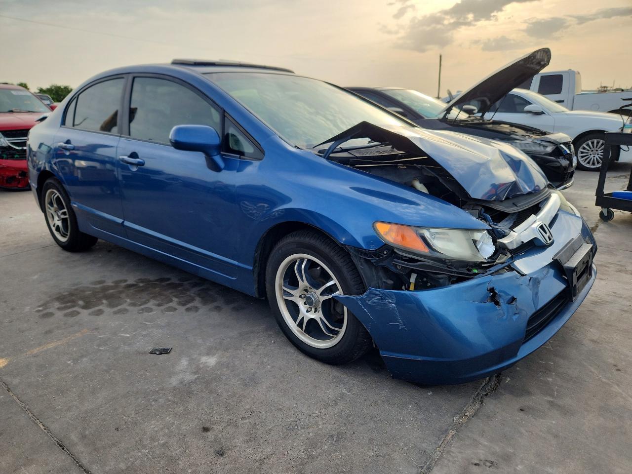 2007 Honda Civic Ex Blue vin: 1HGFA15867L106362