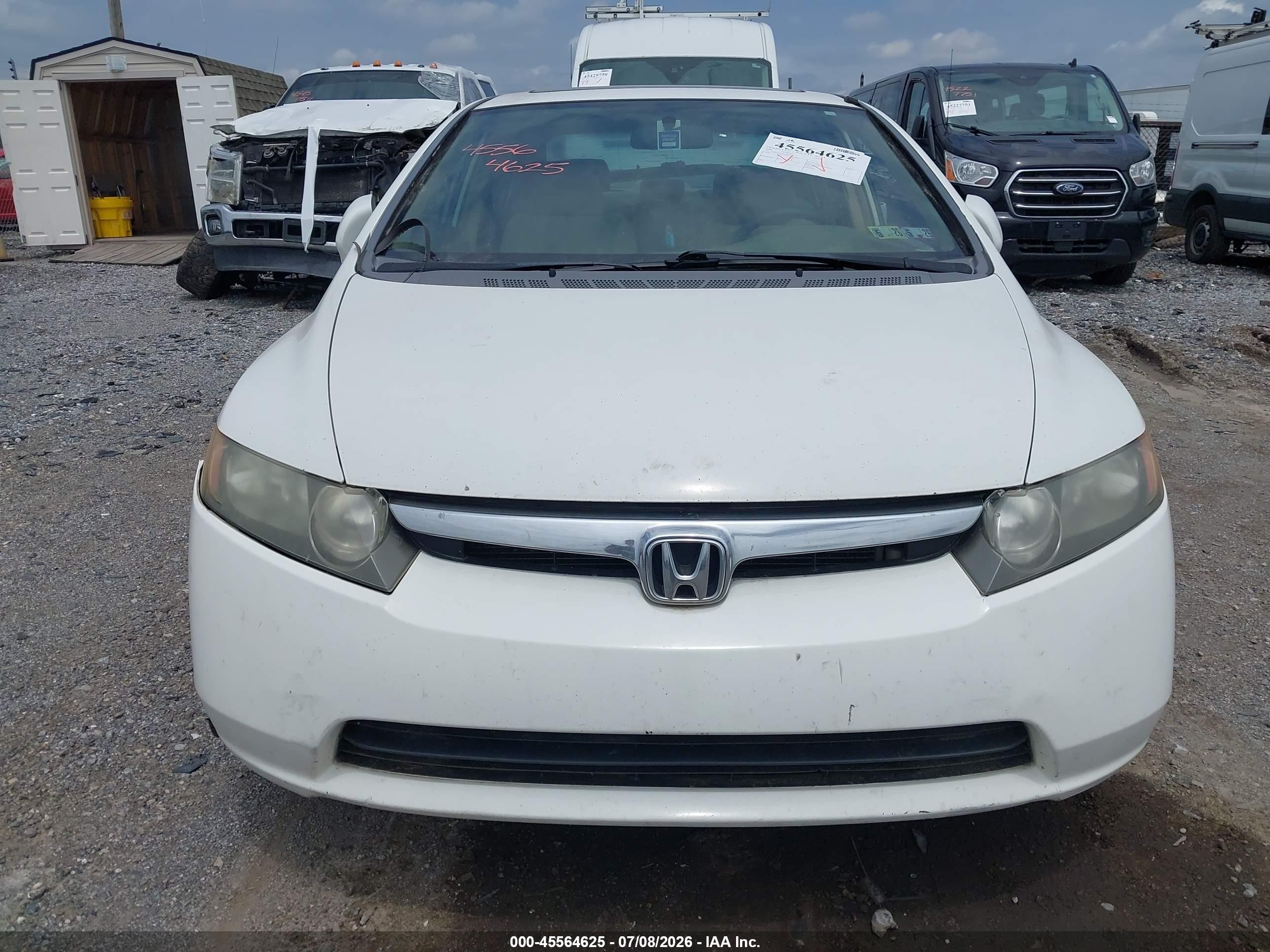 2008 Honda Civic Ex White vin: 1HGFA15868L049288