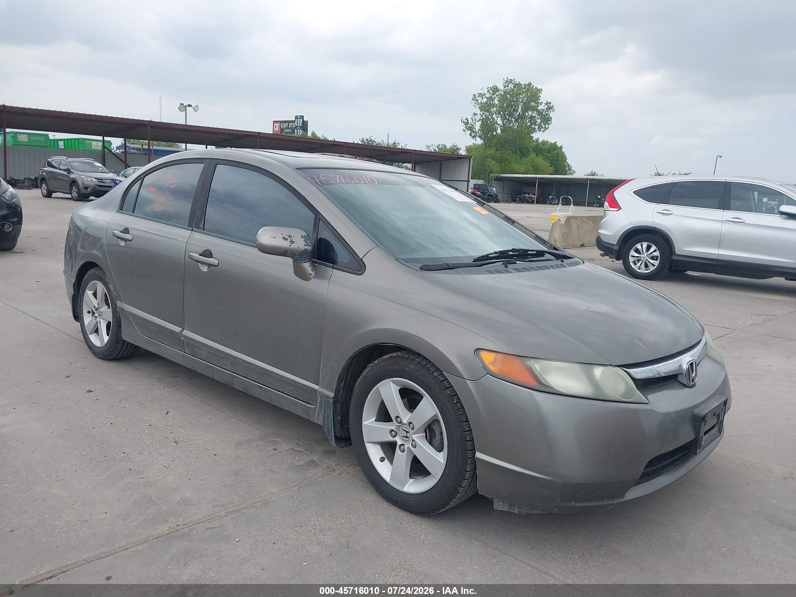 2008 Honda Civic Ex Коричневый vin: 1HGFA15888L049356