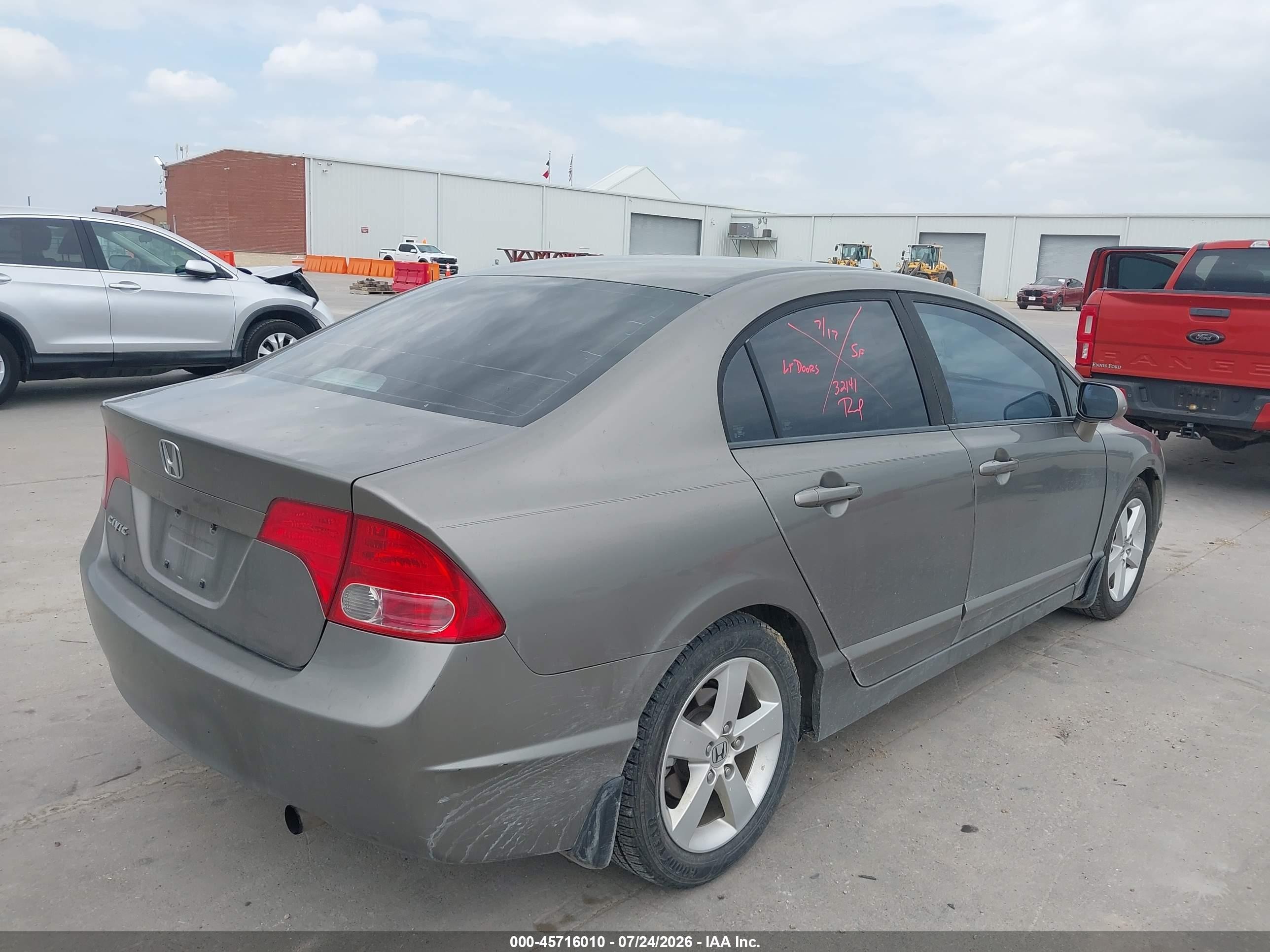 2008 Honda Civic Ex Коричневый vin: 1HGFA15888L049356