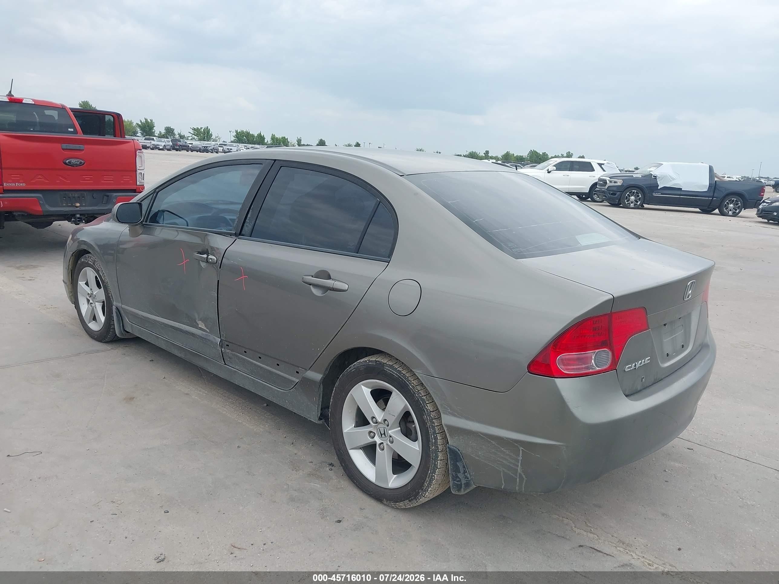 2008 Honda Civic Ex Коричневый vin: 1HGFA15888L049356