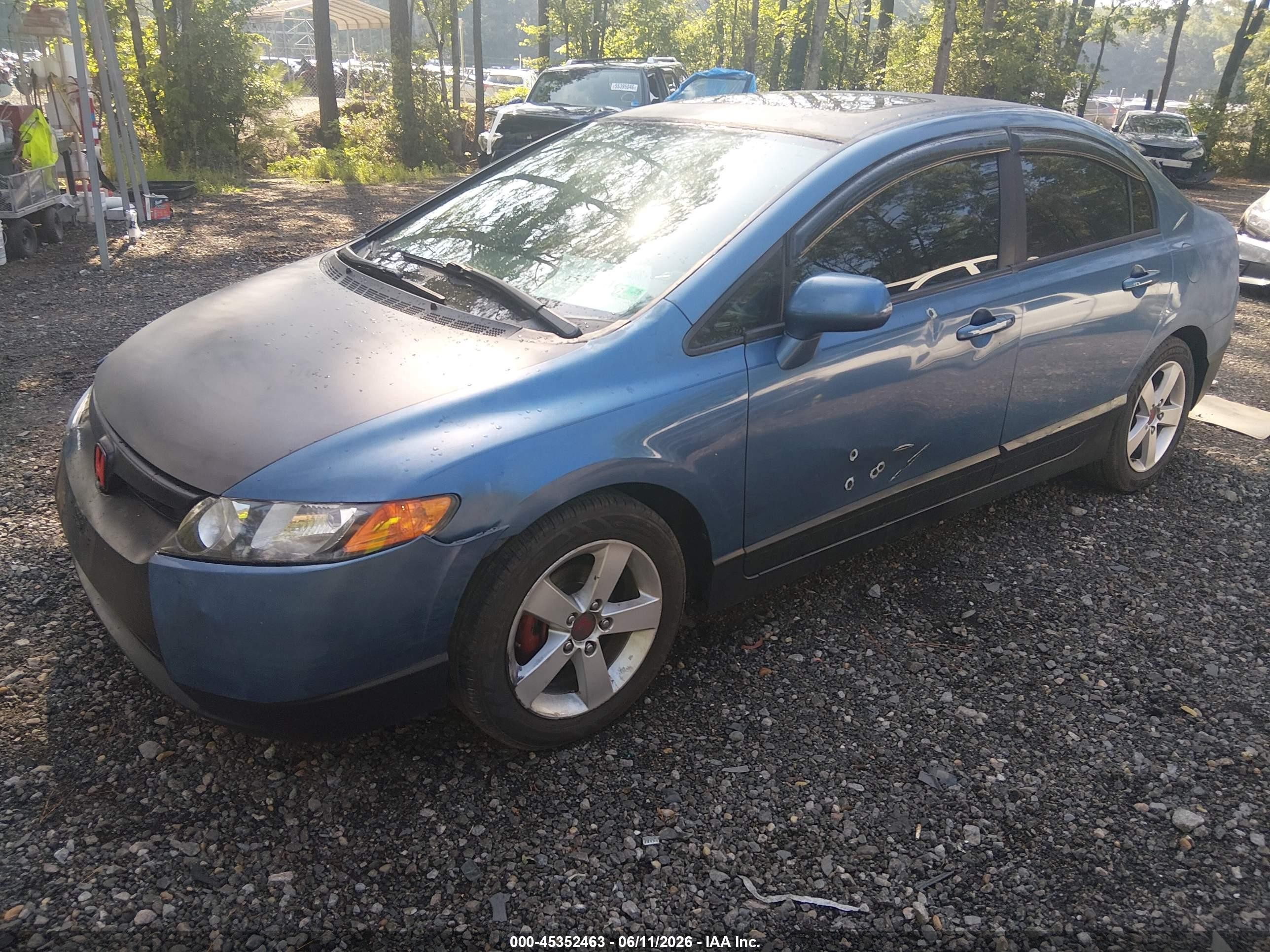 2006 Honda Civic Ex Blue vin: 1HGFA15896L035768