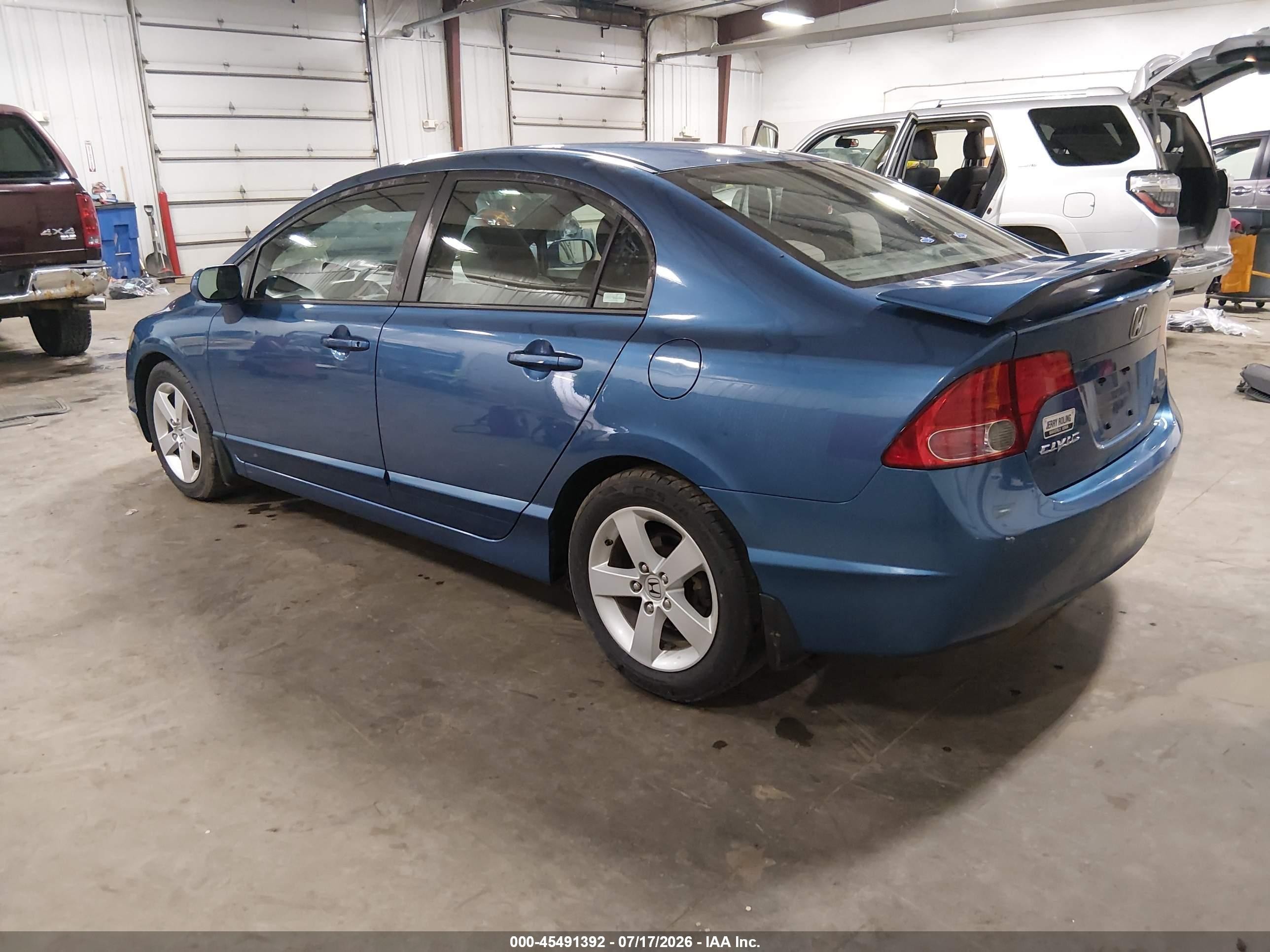 2008 Honda Civic Ex Синий vin: 1HGFA158X8L080544