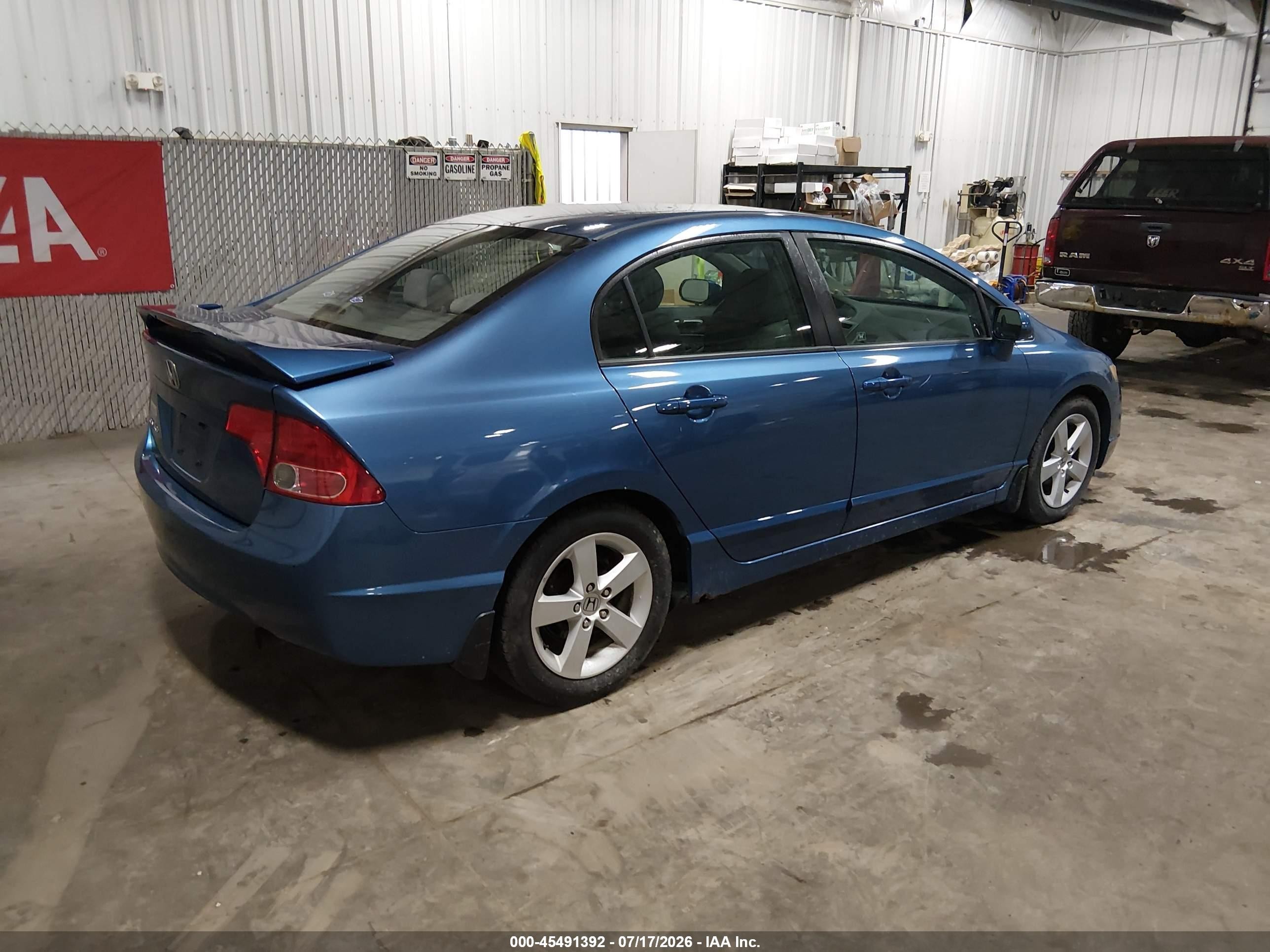2008 Honda Civic Ex Синий vin: 1HGFA158X8L080544
