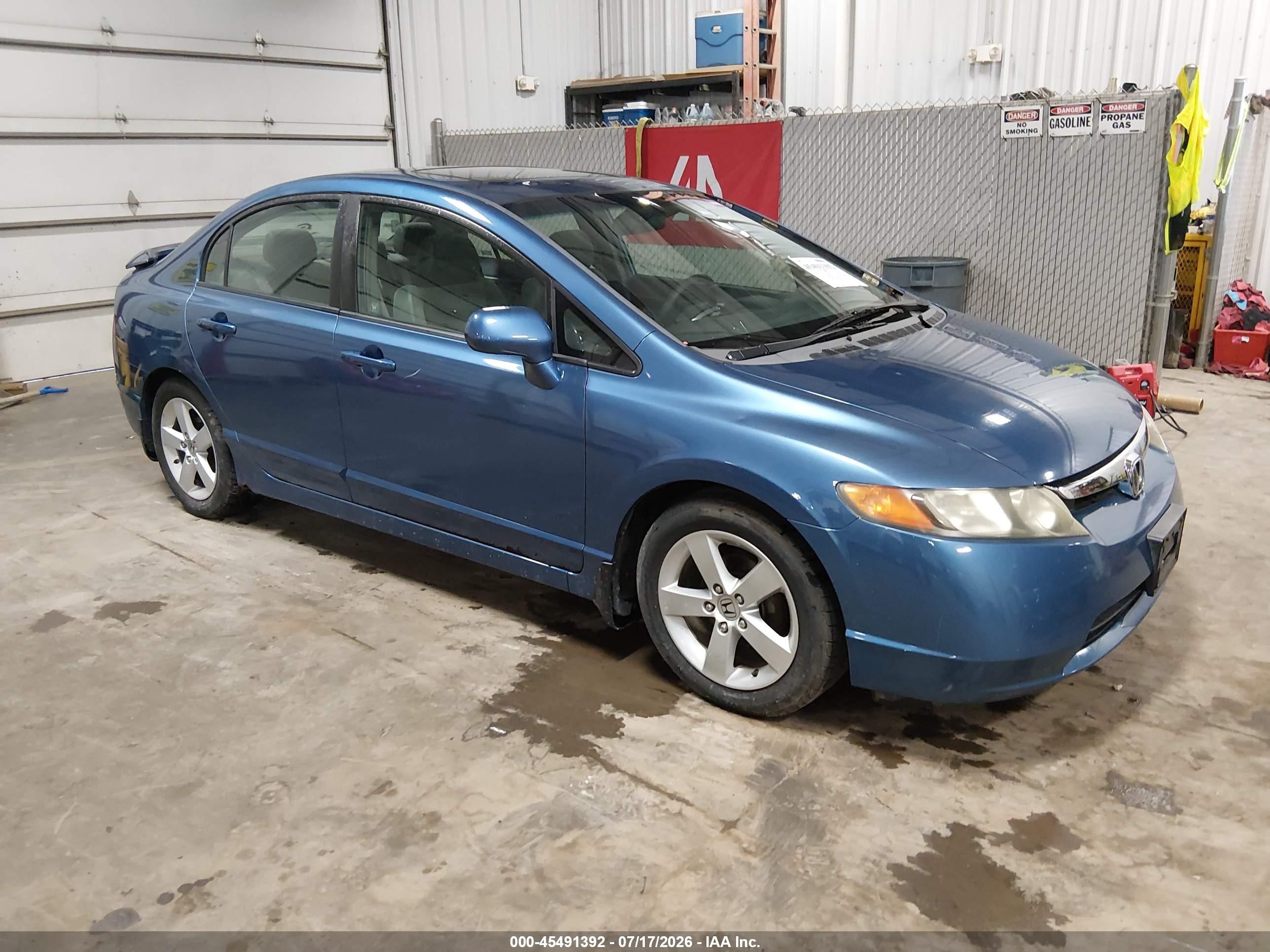 2008 Honda Civic Ex Синий vin: 1HGFA158X8L080544