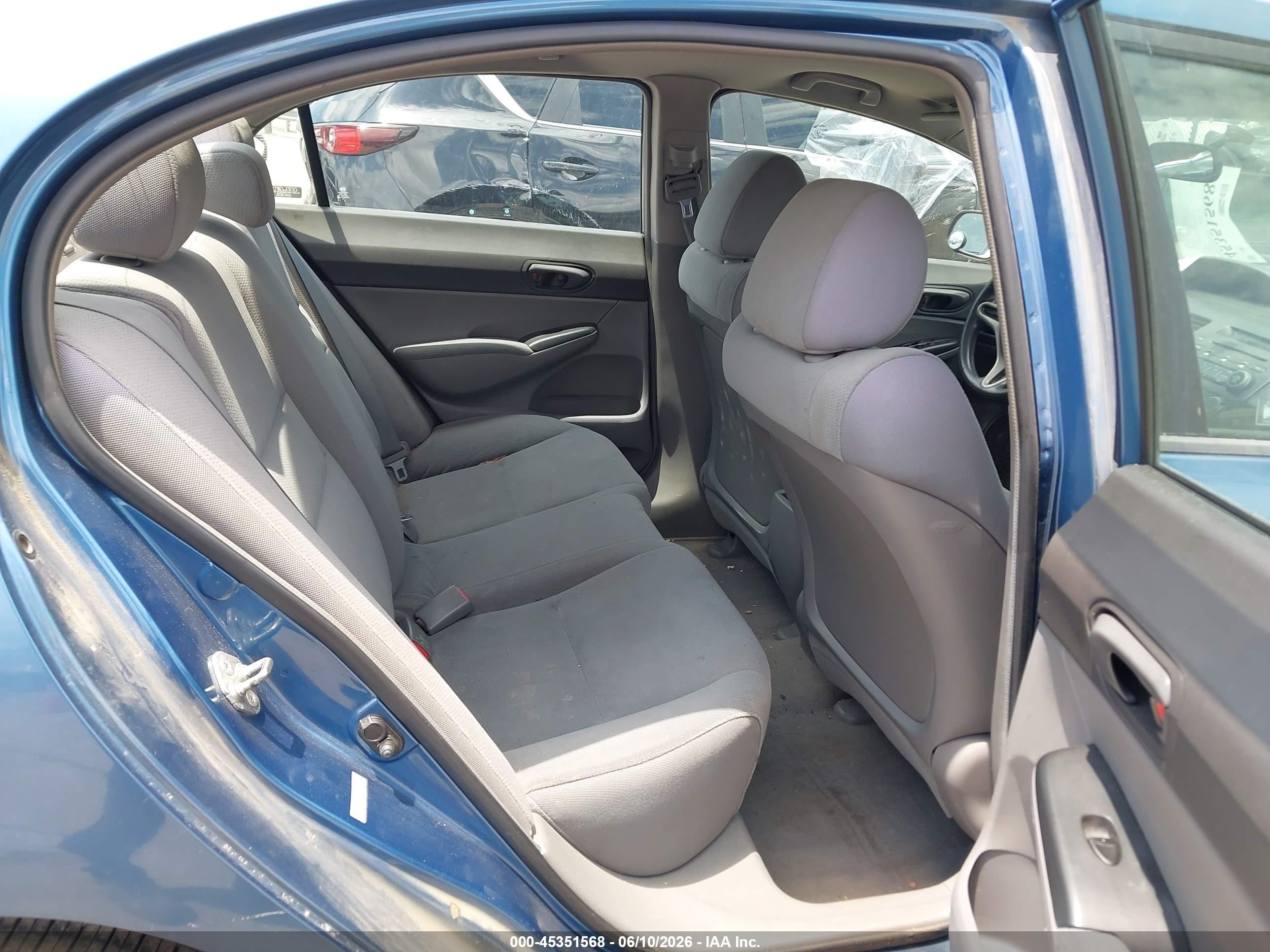 2009 Honda Civic Vp Blue vin: 1HGFA16349L013846