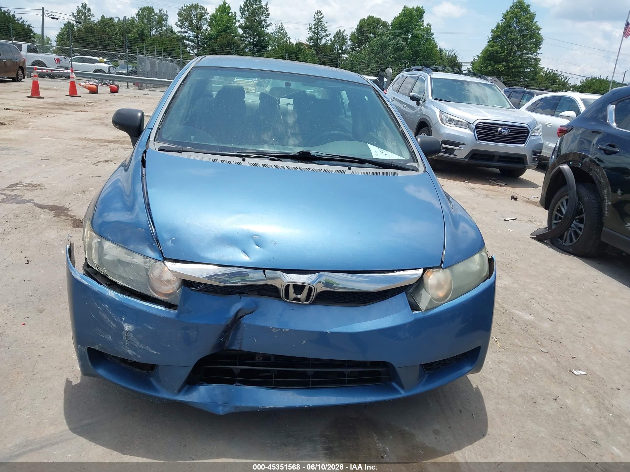 2009 Honda Civic Vp Blue vin: 1HGFA16349L013846