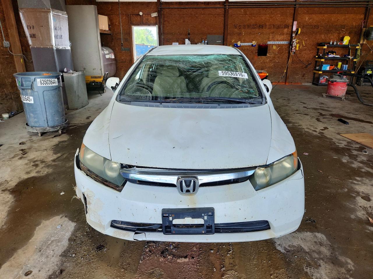 2006 Honda Civic Lx White vin: 1HGFA16506L020337