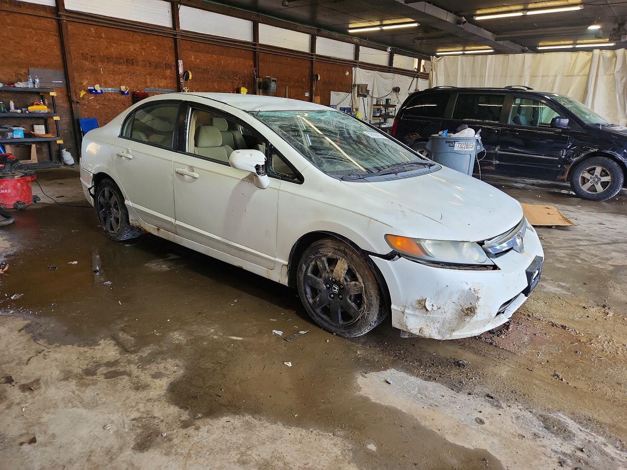 2006 Honda Civic Lx White vin: 1HGFA16506L020337
