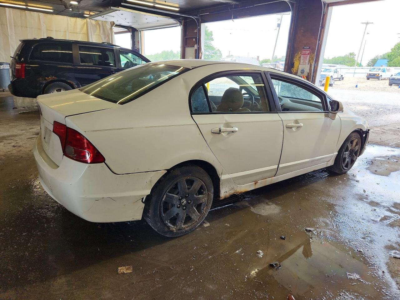 2006 Honda Civic Lx White vin: 1HGFA16506L020337