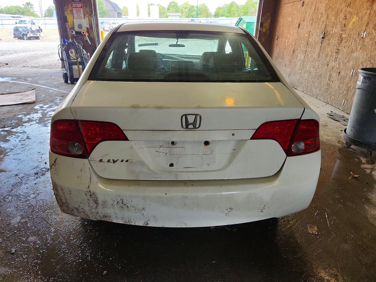 2006 Honda Civic Lx White vin: 1HGFA16506L020337