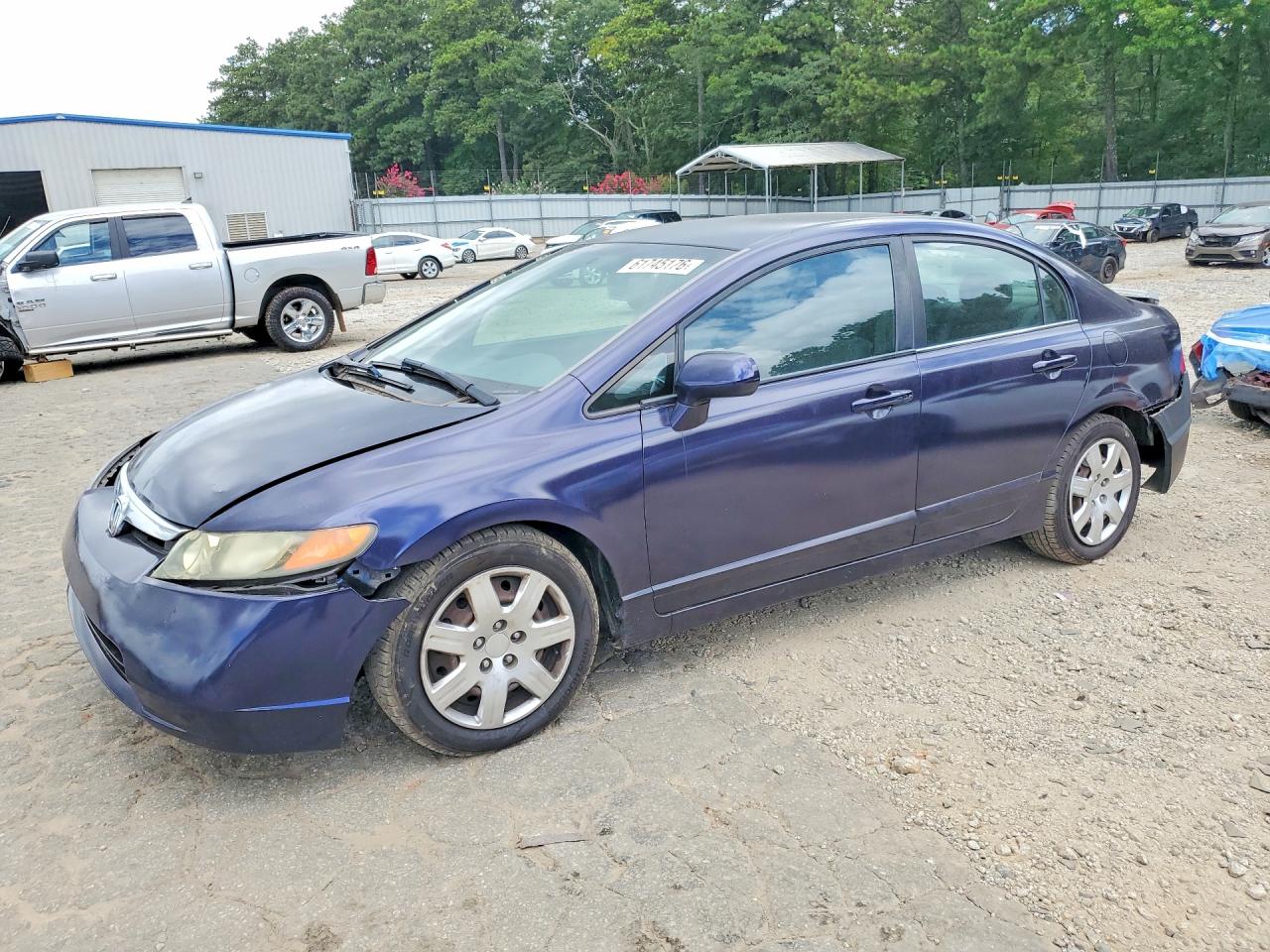 2006 Honda Civic Lx Blue vin: 1HGFA16506L022542