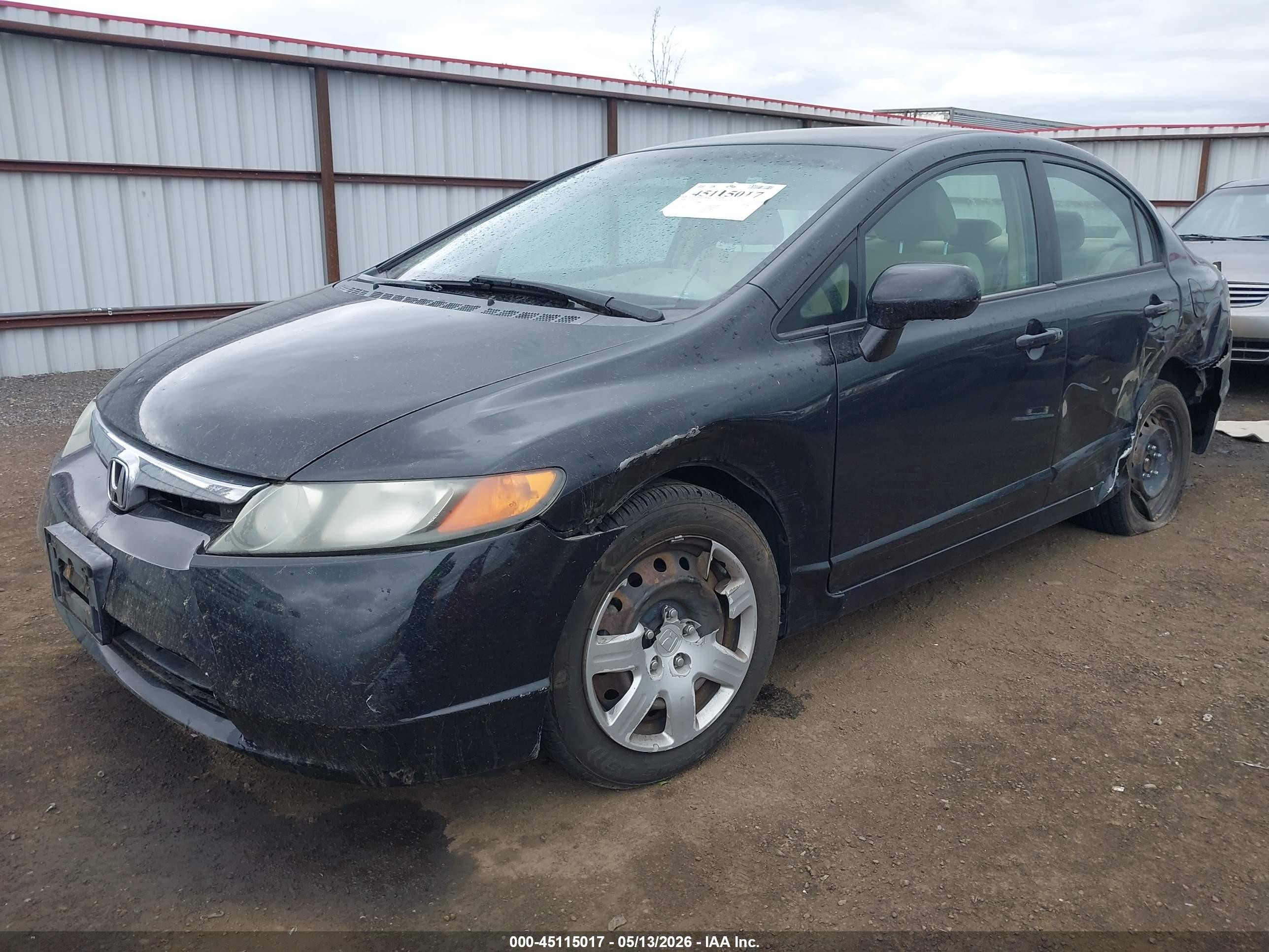 2006 Honda Civic Lx Черный vin: 1HGFA16506L025991
