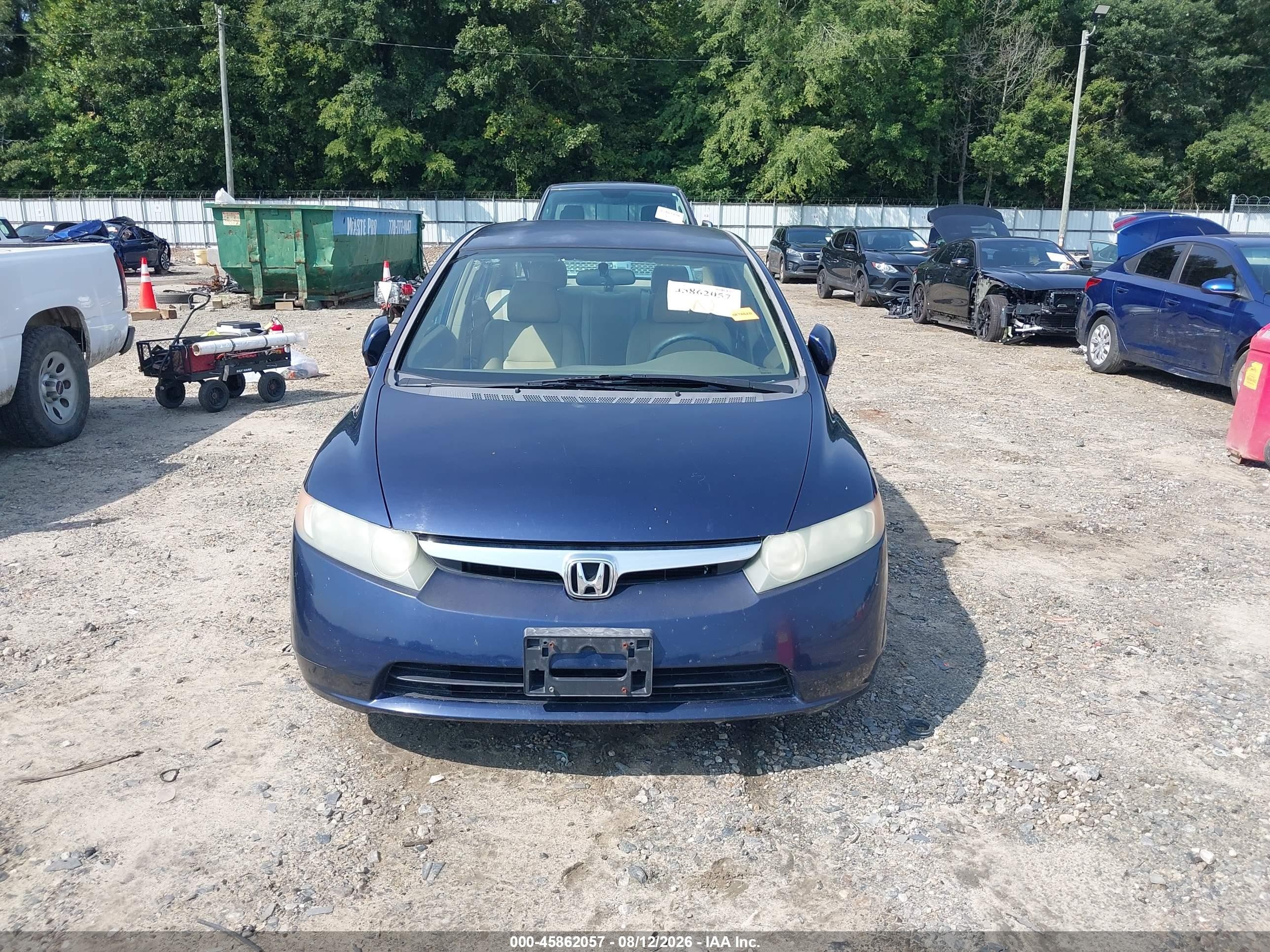 2006 Honda Civic Lx Blue vin: 1HGFA16506L043004
