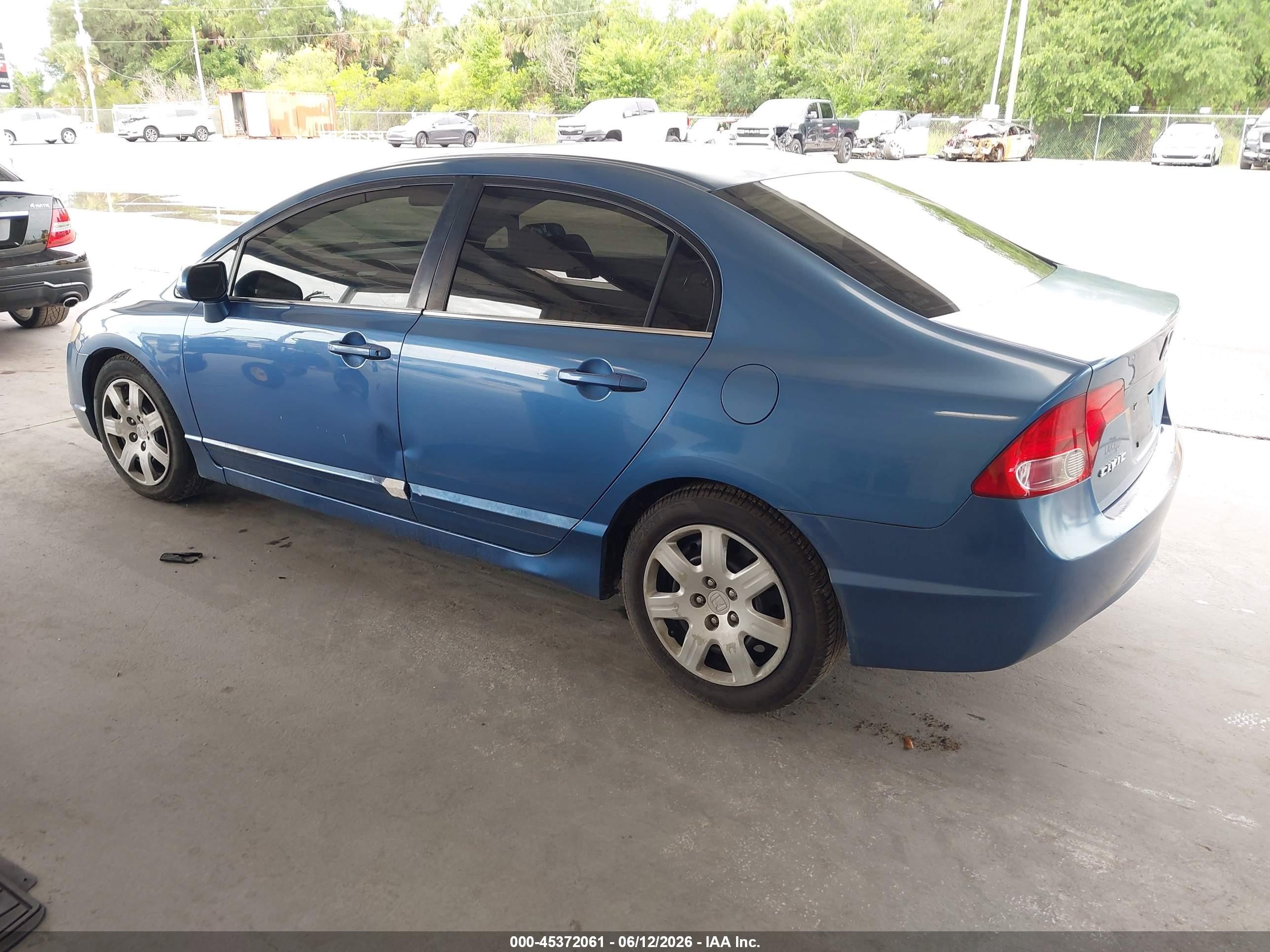 2006 Honda Civic Lx Blue vin: 1HGFA16506L065178