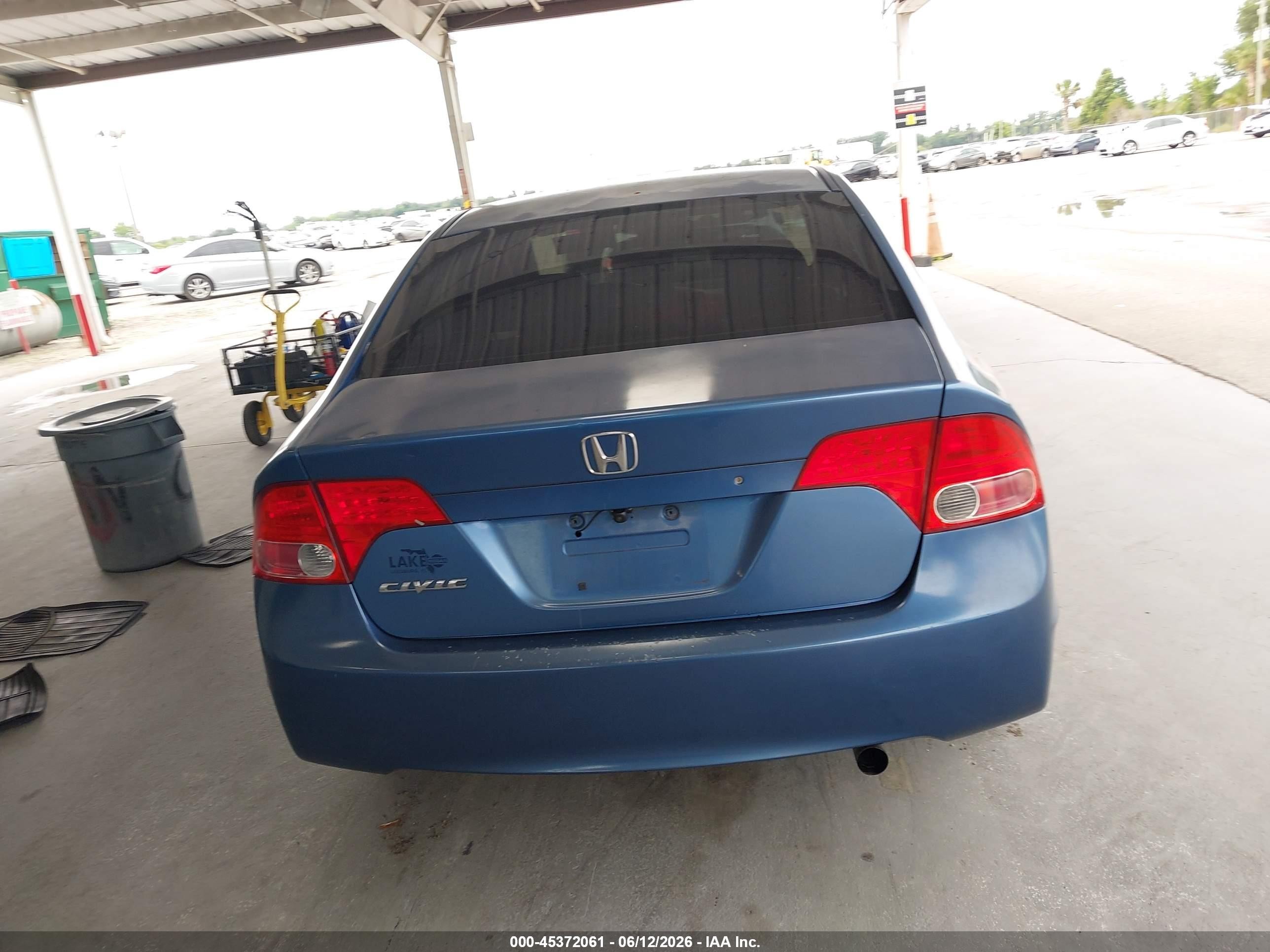 2006 Honda Civic Lx Blue vin: 1HGFA16506L065178