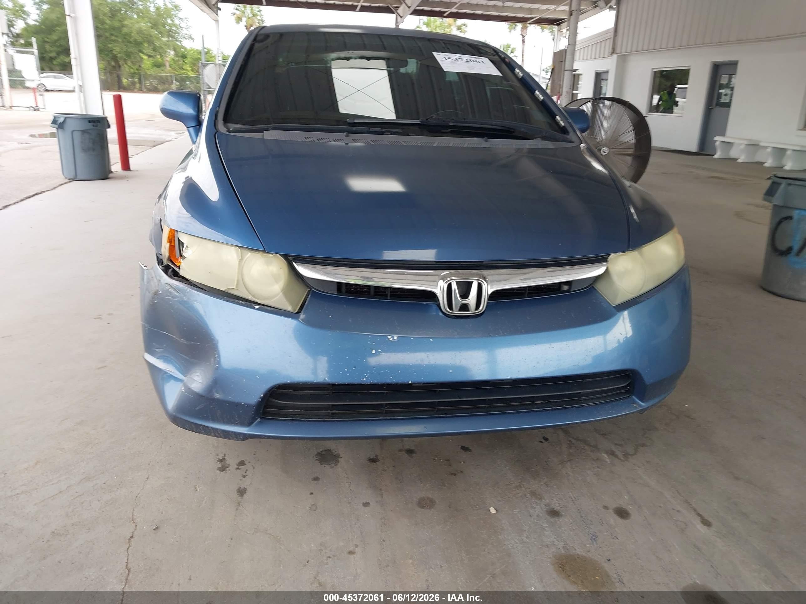 2006 Honda Civic Lx Blue vin: 1HGFA16506L065178