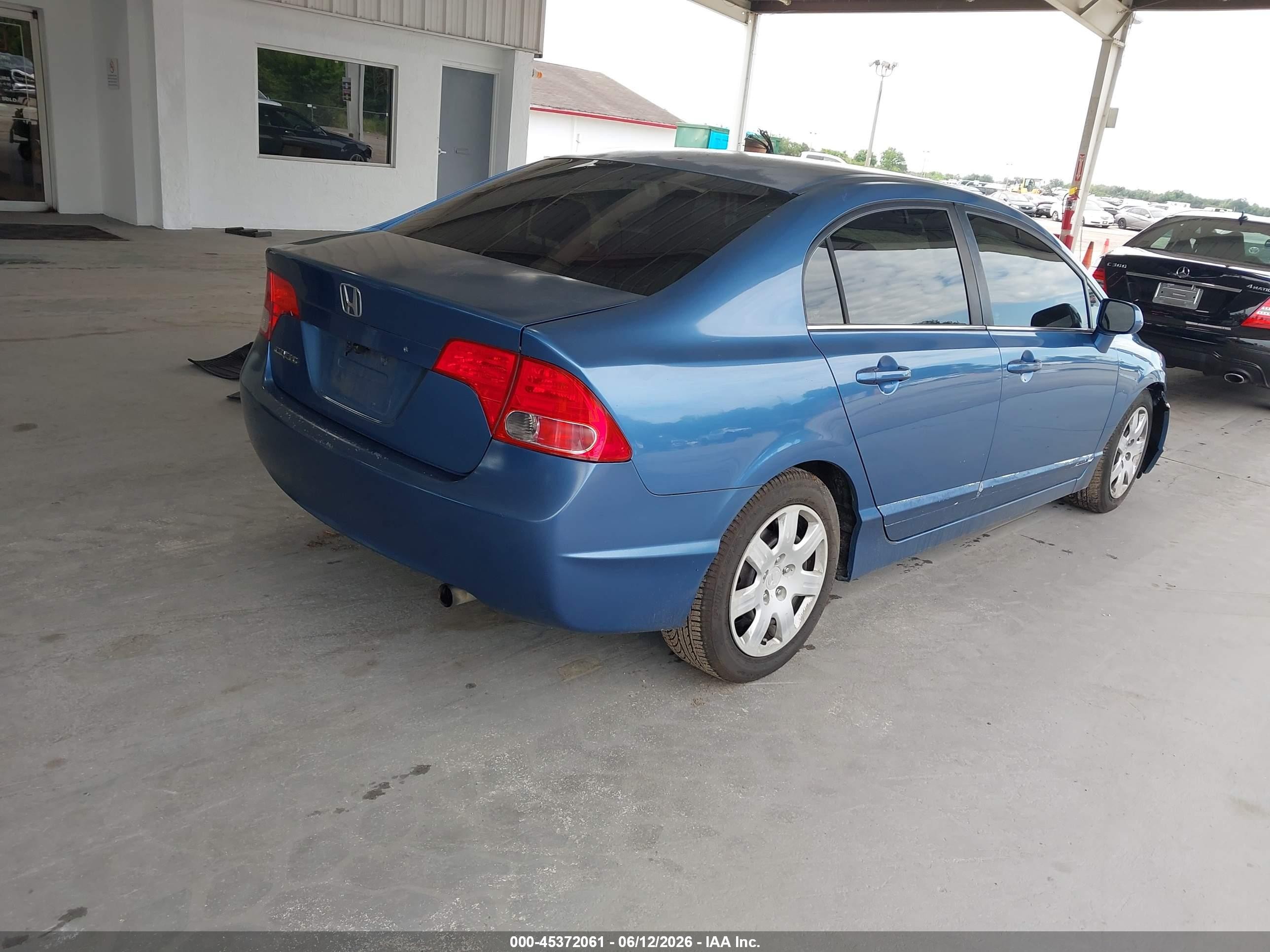 2006 Honda Civic Lx Blue vin: 1HGFA16506L065178