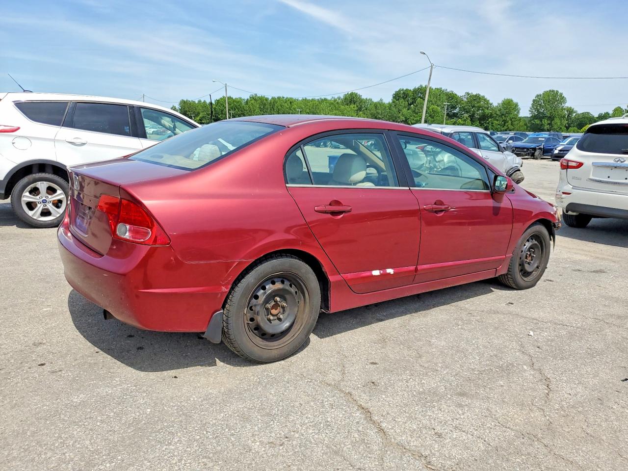 2006 Honda Civic Lx Бордовый vin: 1HGFA16506L071806