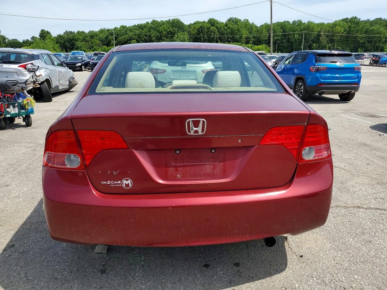 2006 Honda Civic Lx Бордовый vin: 1HGFA16506L071806