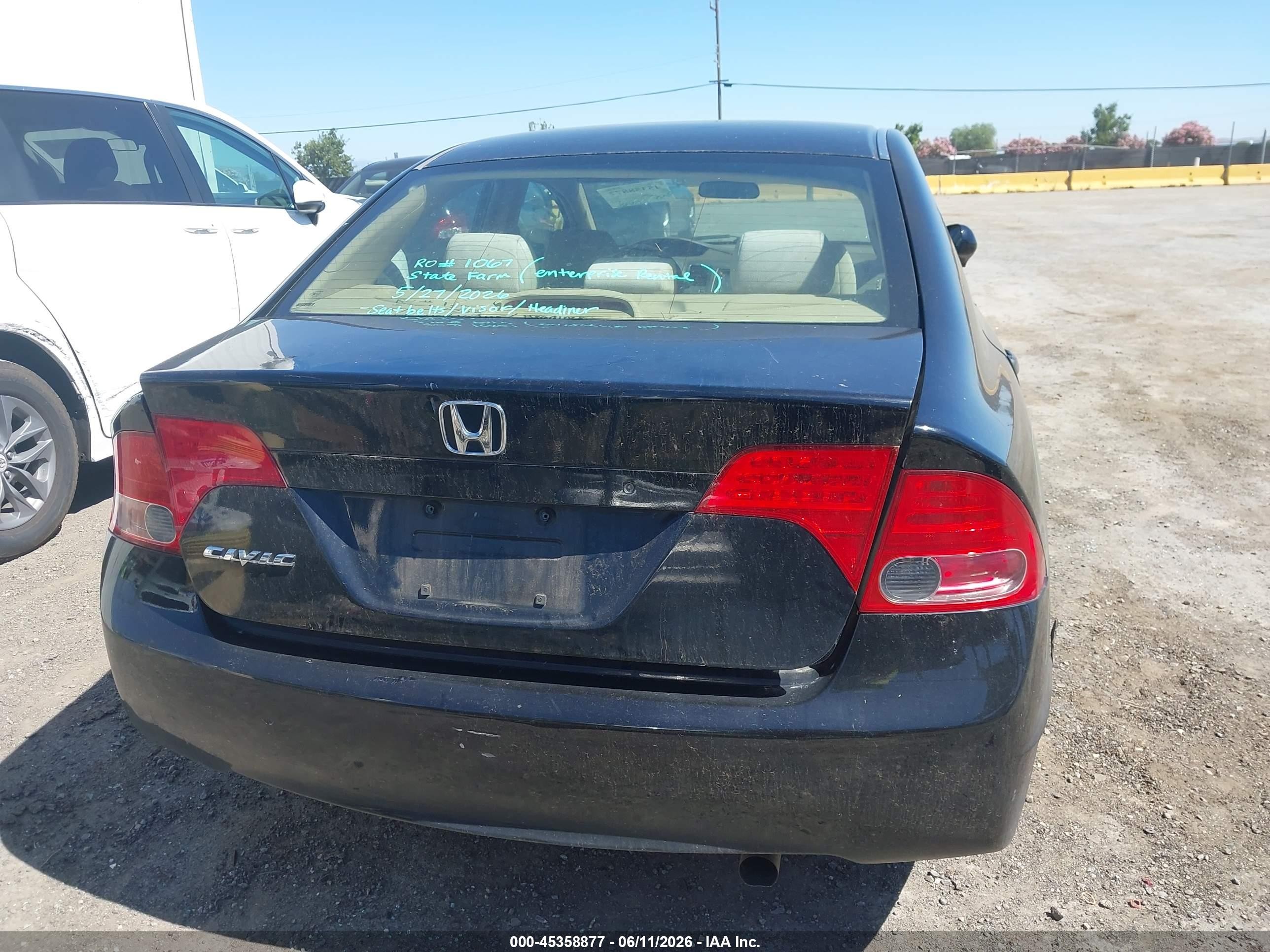 2006 Honda Civic Lx Black vin: 1HGFA16506L103735