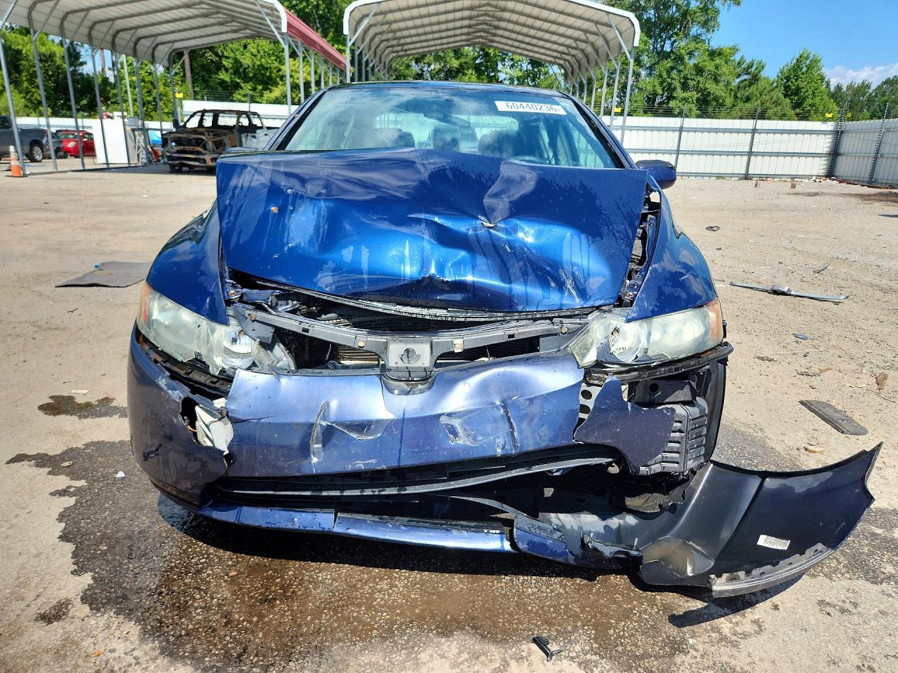 2007 Honda Civic Lx Blue vin: 1HGFA16507L010490