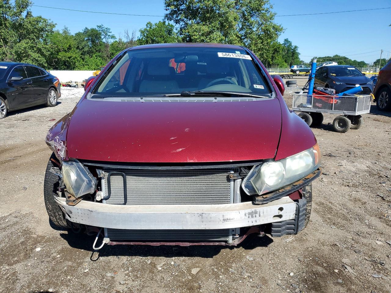 2007 Honda Civic Lx Красный vin: 1HGFA16507L013180