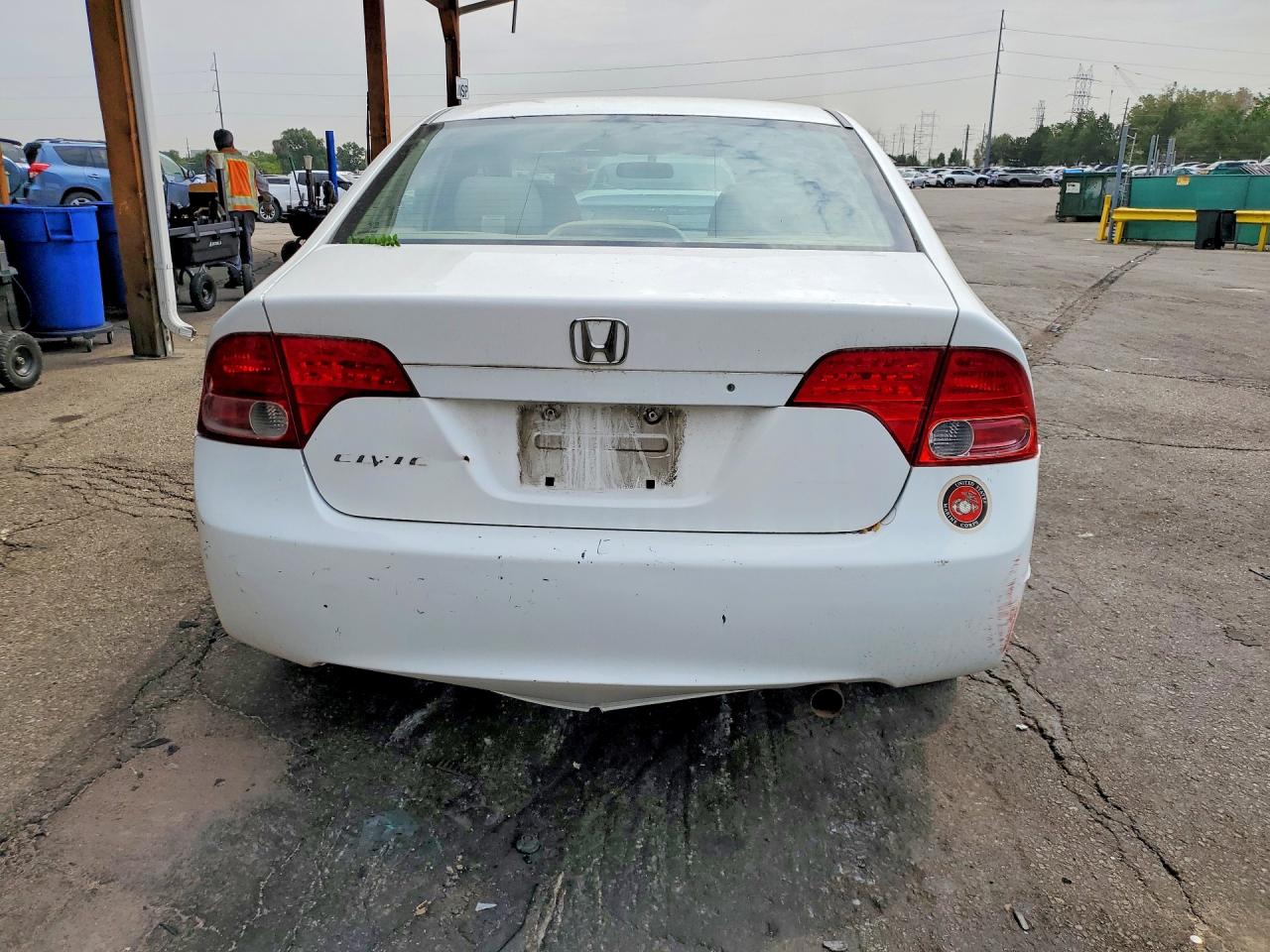 2007 Honda Civic Lx Белый vin: 1HGFA16507L030979