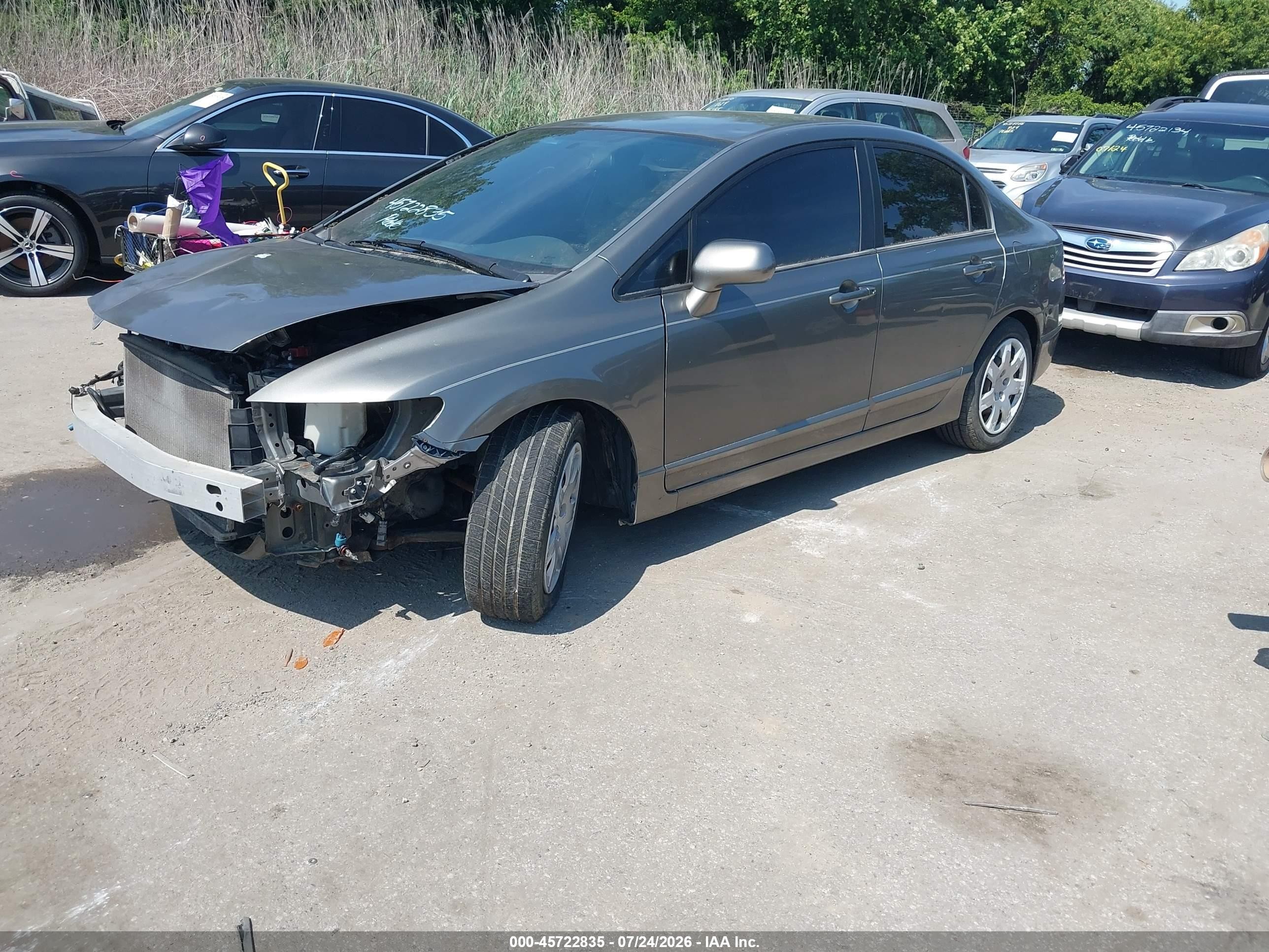 2007 Honda Civic Lx Gray vin: 1HGFA16507L035146