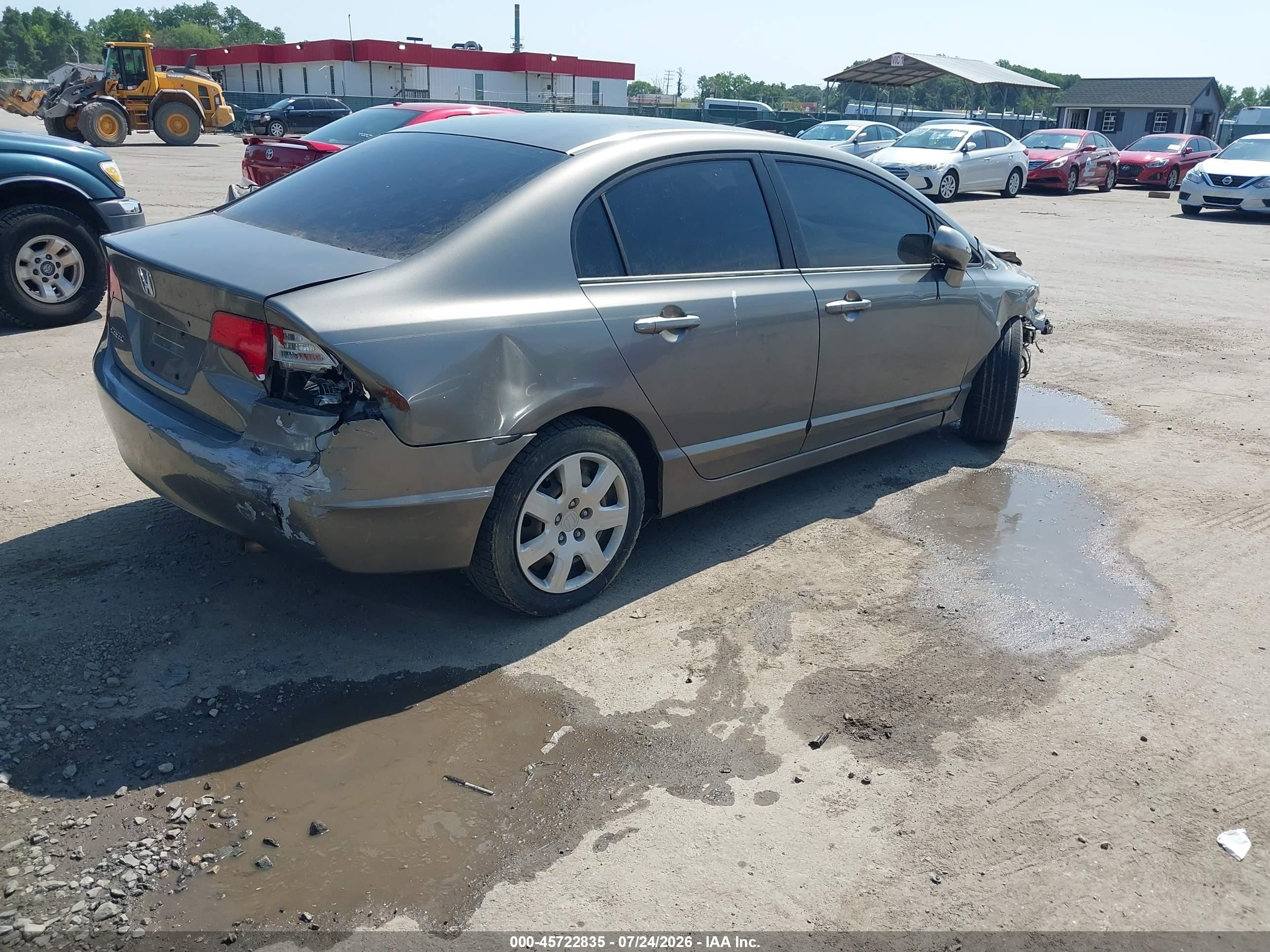 2007 Honda Civic Lx Gray vin: 1HGFA16507L035146