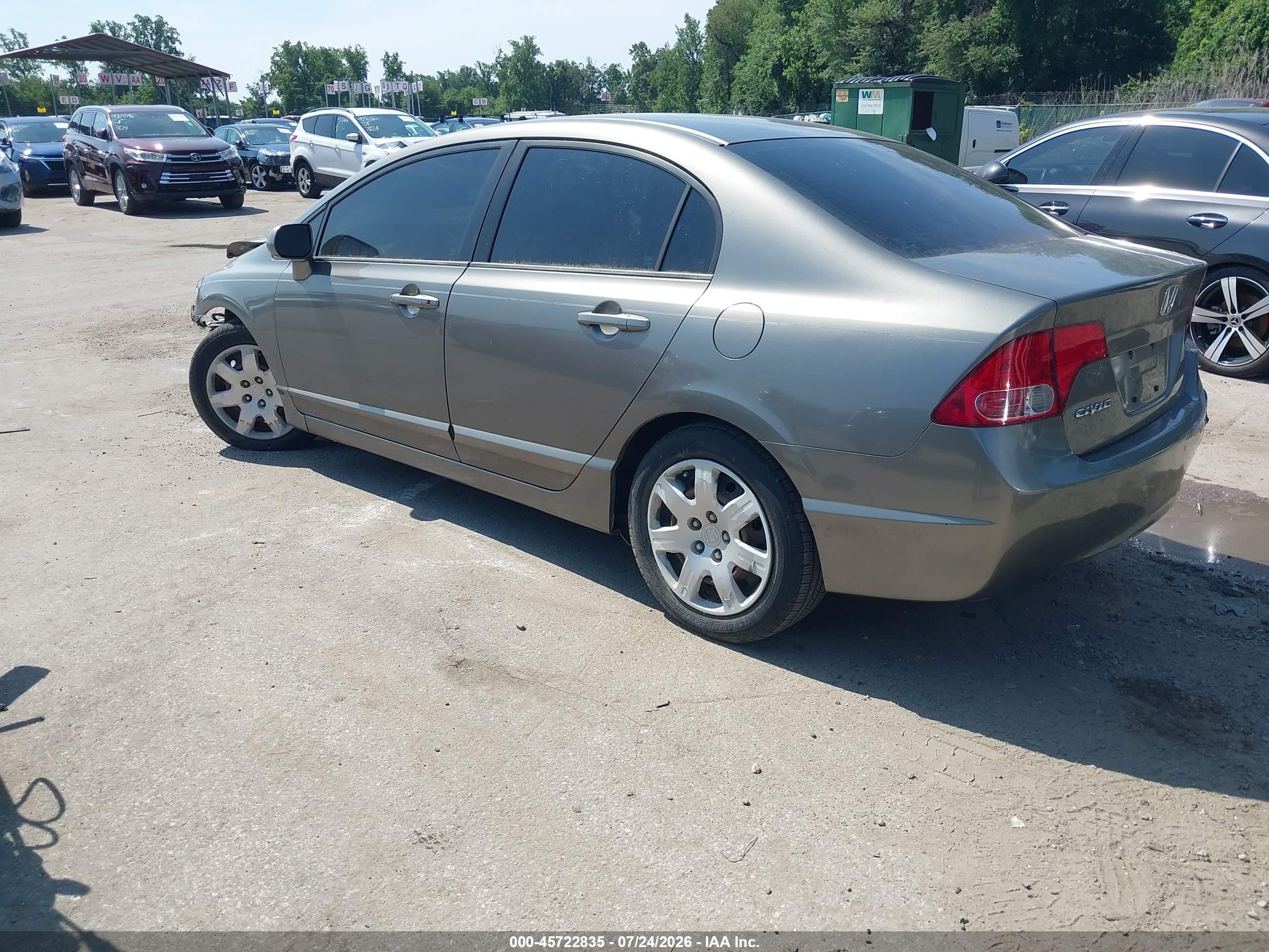 2007 Honda Civic Lx Gray vin: 1HGFA16507L035146