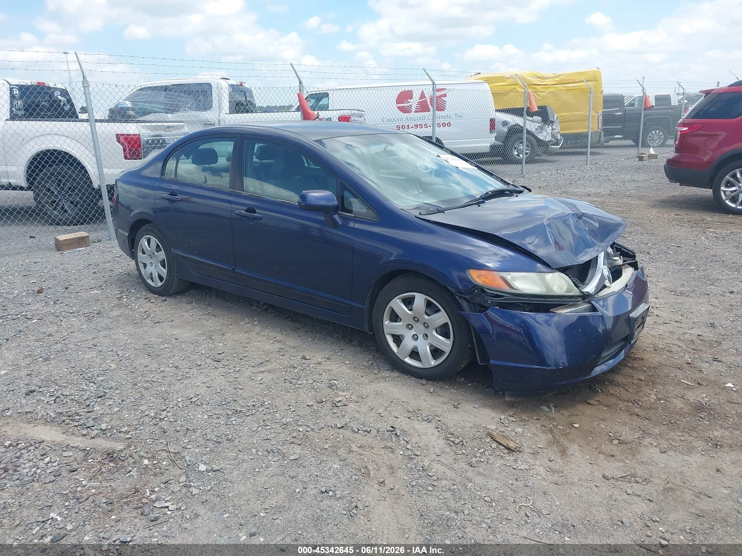 2007 Honda Civic Lx Blue vin: 1HGFA16507L047040