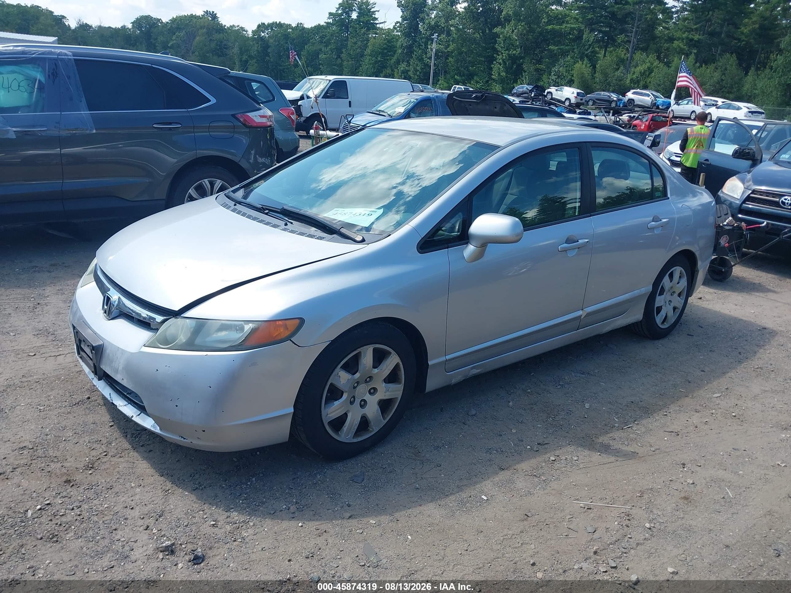 2007 Honda Civic Lx Silver vin: 1HGFA16507L061861