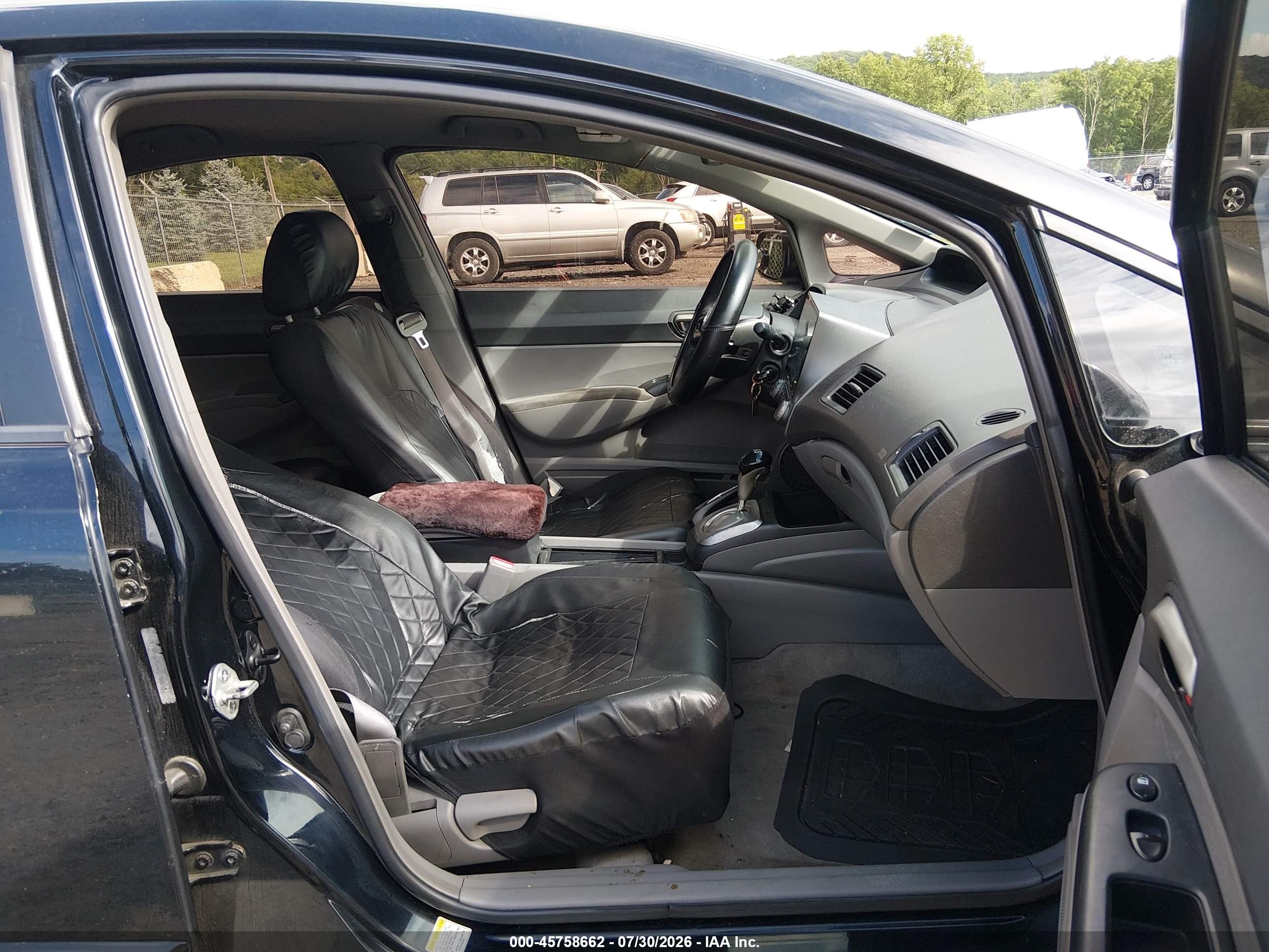 2007 Honda Civic Lx Black vin: 1HGFA16507L077526