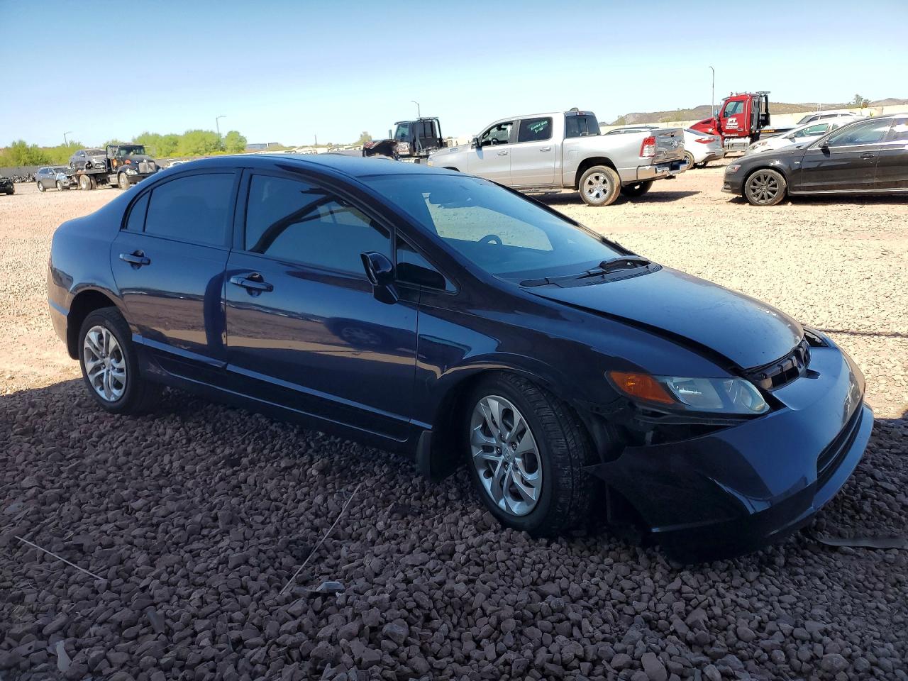 2007 Honda Civic Lx Blue vin: 1HGFA16507L082807