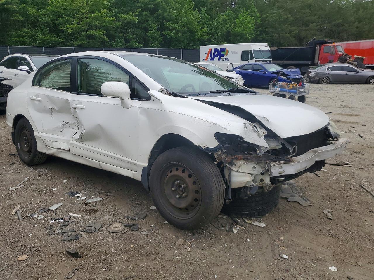 2007 Honda Civic Lx White vin: 1HGFA16507L092687