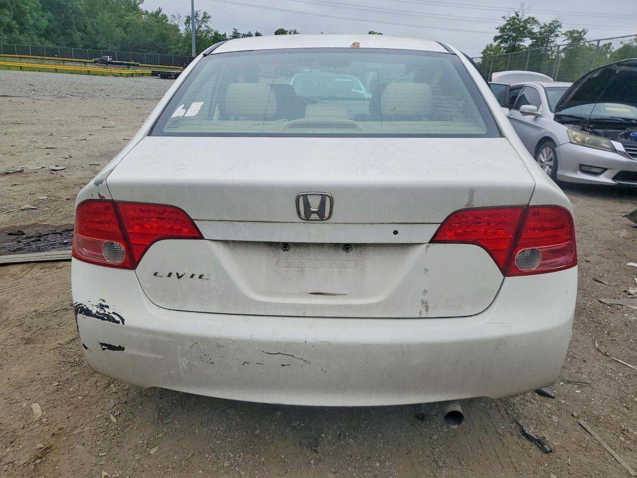 2007 Honda Civic Lx White vin: 1HGFA16507L092687