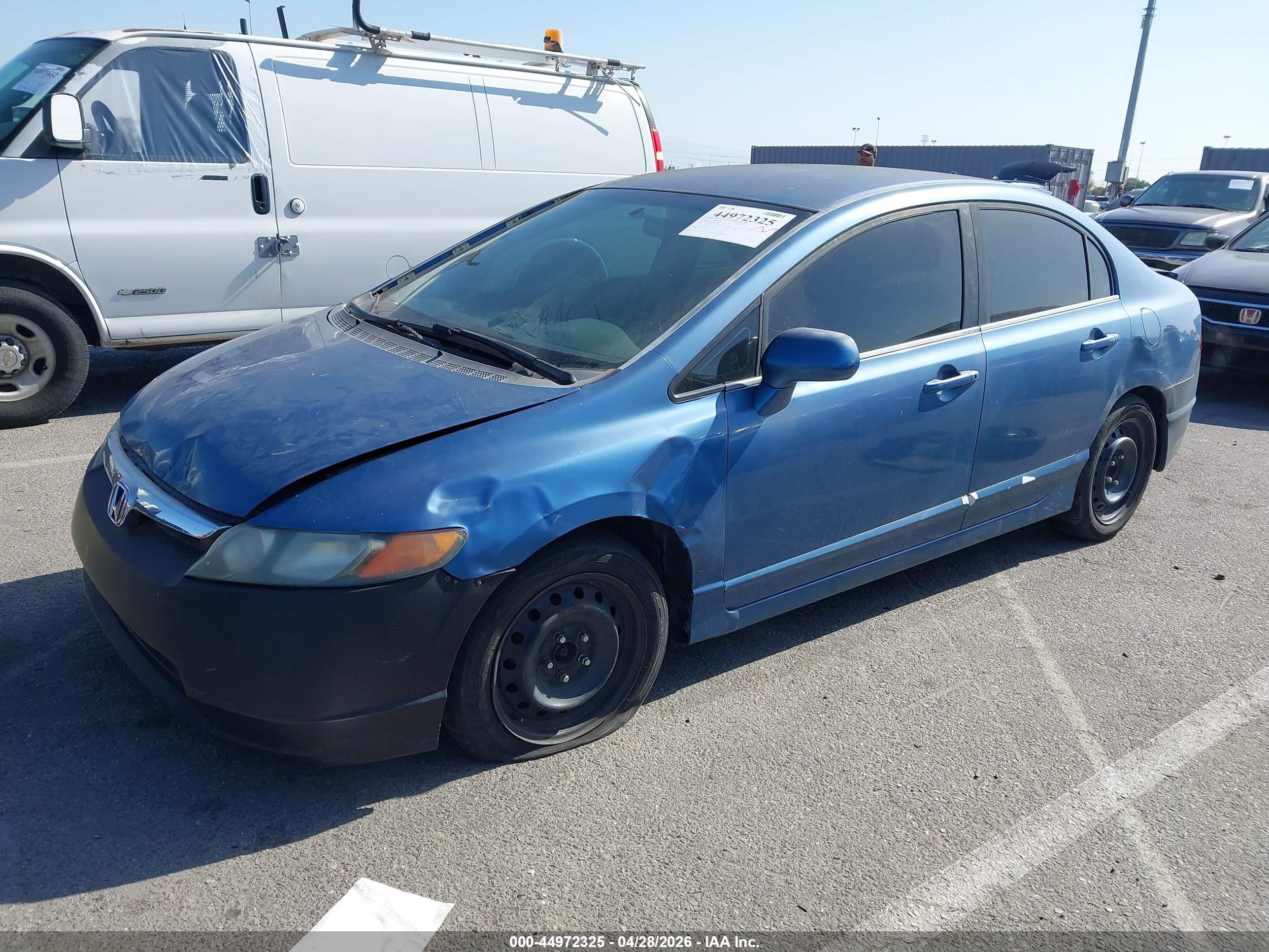 2007 Honda Civic Lx Blue vin: 1HGFA16507L098764