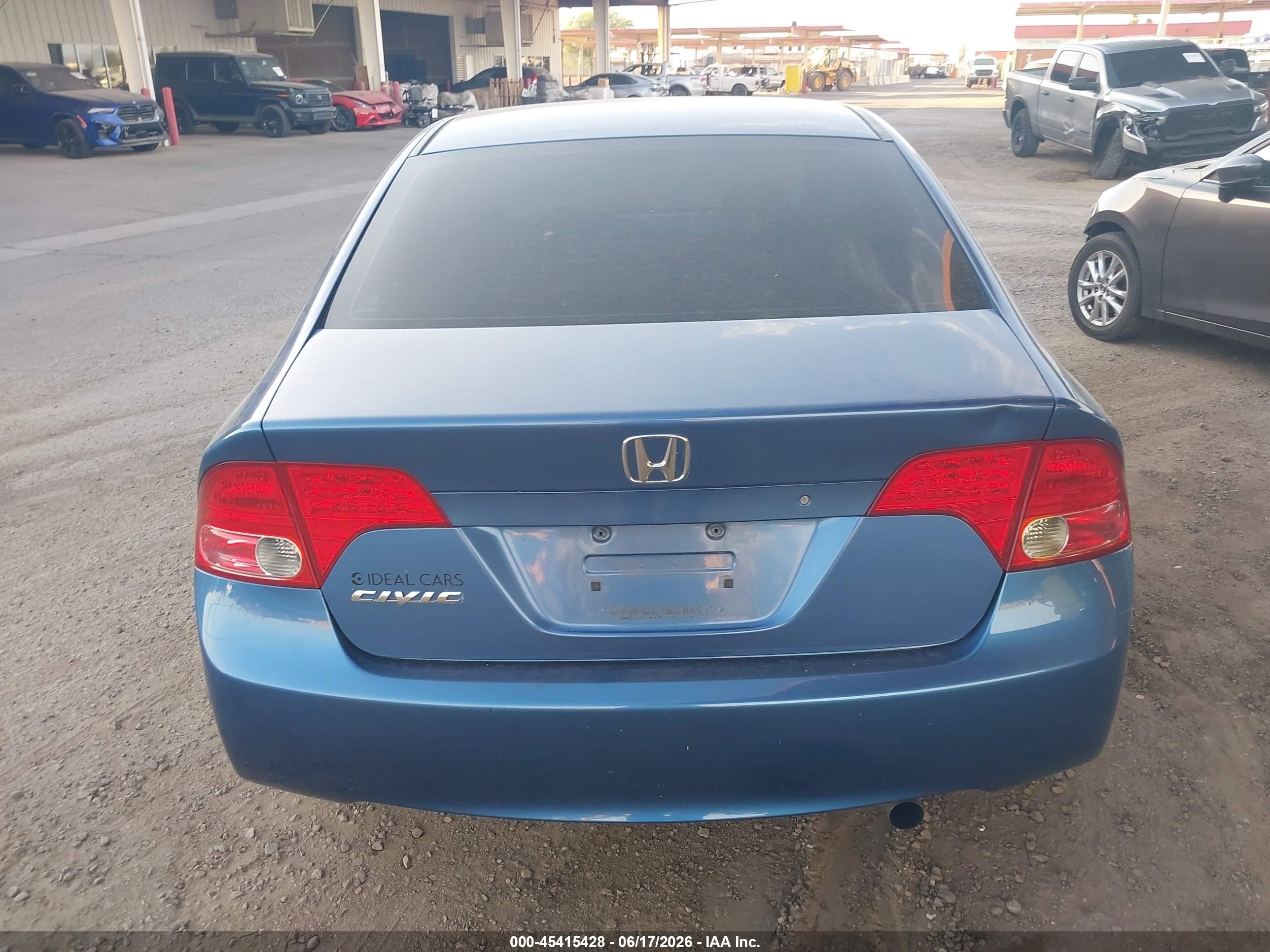 2007 Honda Civic Lx Blue vin: 1HGFA16507L108791