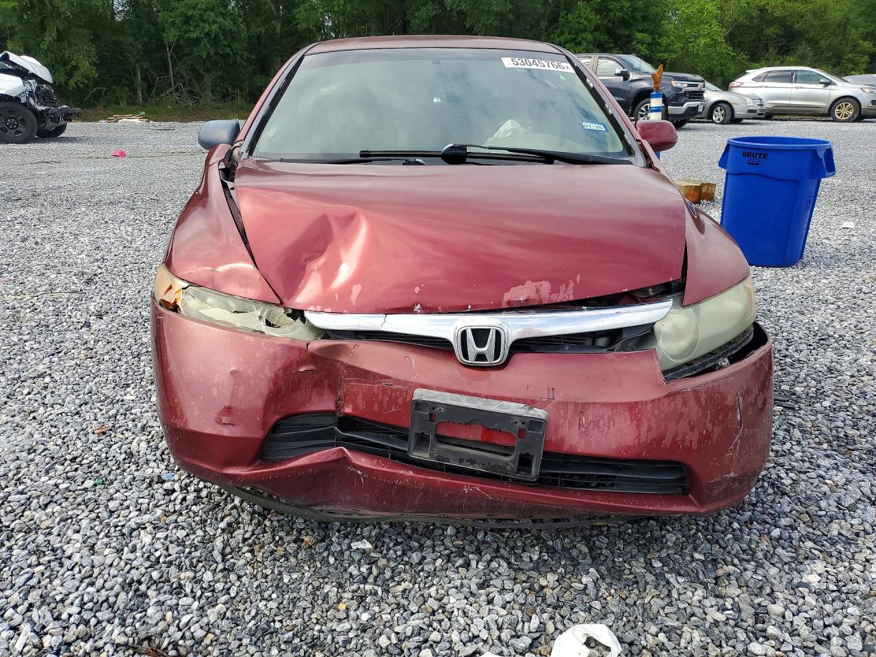 2008 Honda Civic Lx Red vin: 1HGFA16508L073798