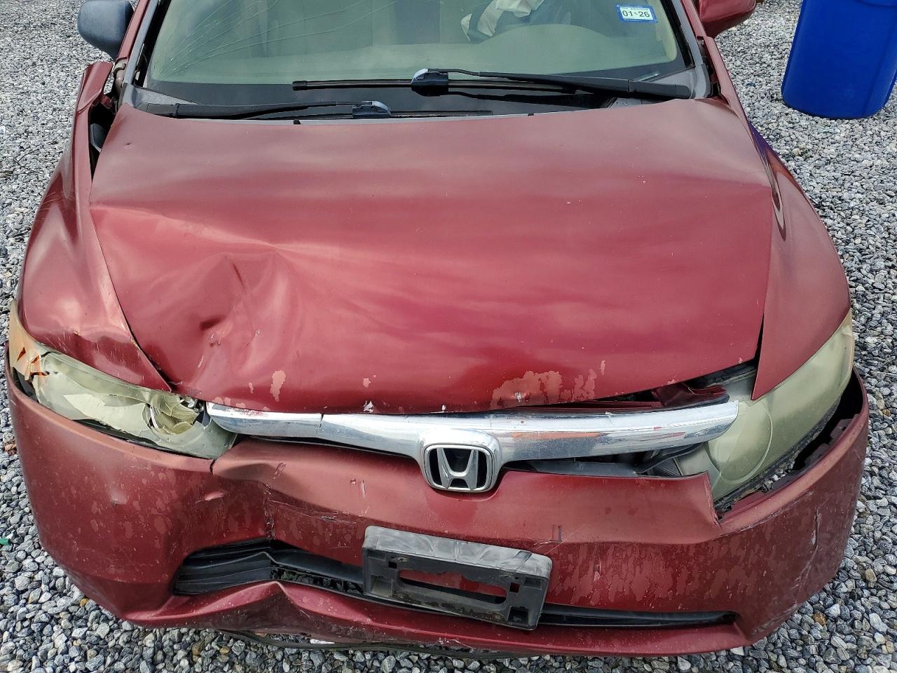 2008 Honda Civic Lx Red vin: 1HGFA16508L073798