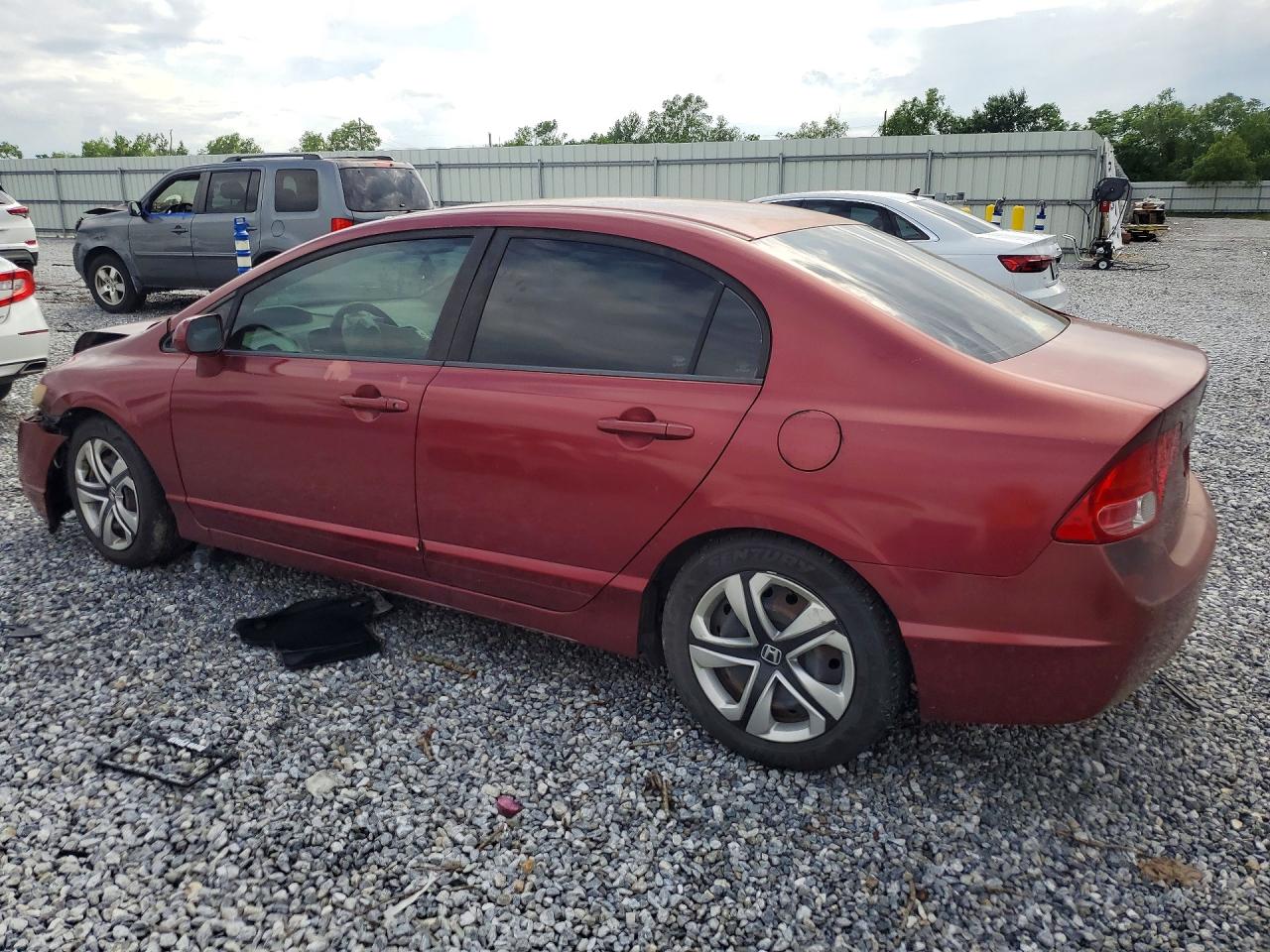 2008 Honda Civic Lx Red vin: 1HGFA16508L073798