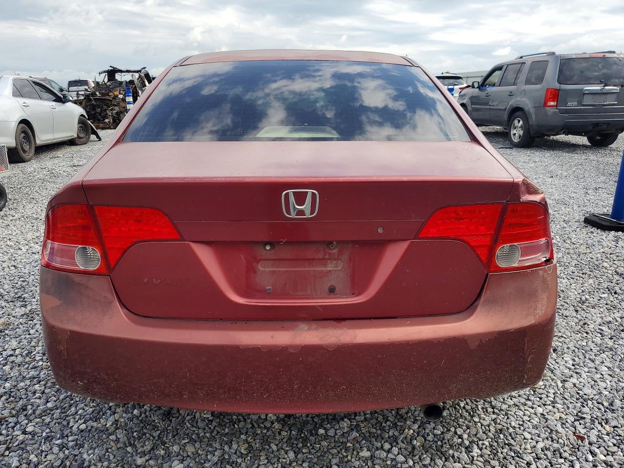 2008 Honda Civic Lx Red vin: 1HGFA16508L073798