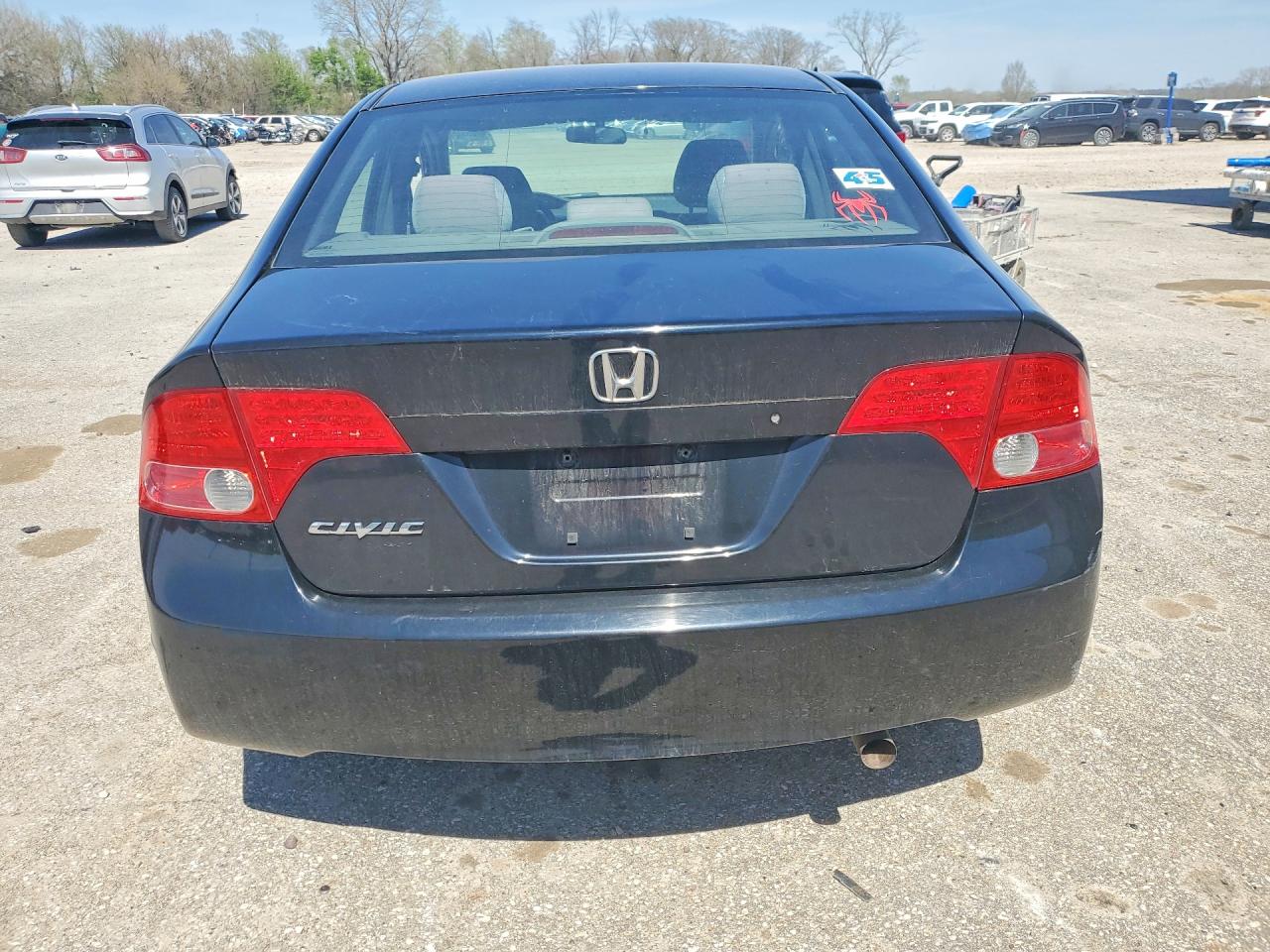 2008 Honda Civic Lx Black vin: 1HGFA16508L077236