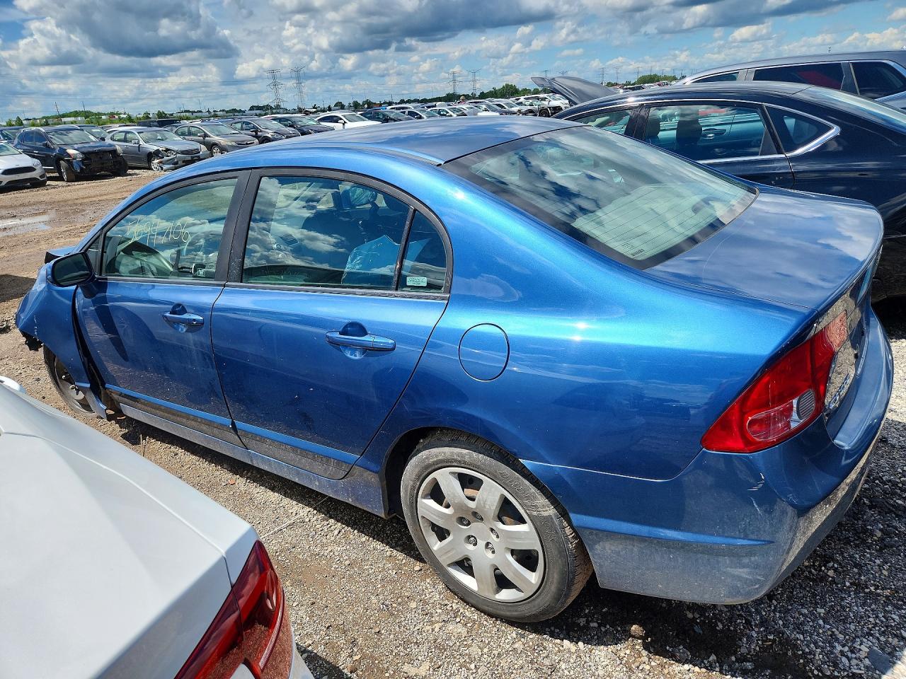 2008 Honda Civic Lx Blue vin: 1HGFA16508L085269
