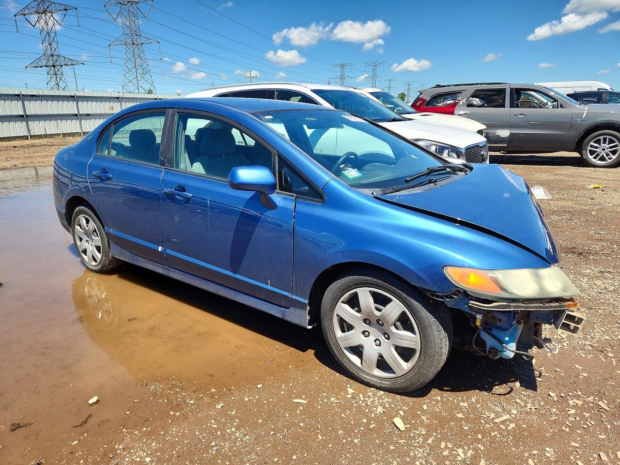 2008 Honda Civic Lx Blue vin: 1HGFA16508L085269
