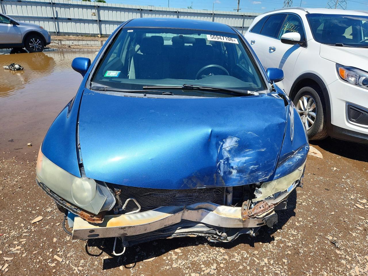 2008 Honda Civic Lx Blue vin: 1HGFA16508L085269