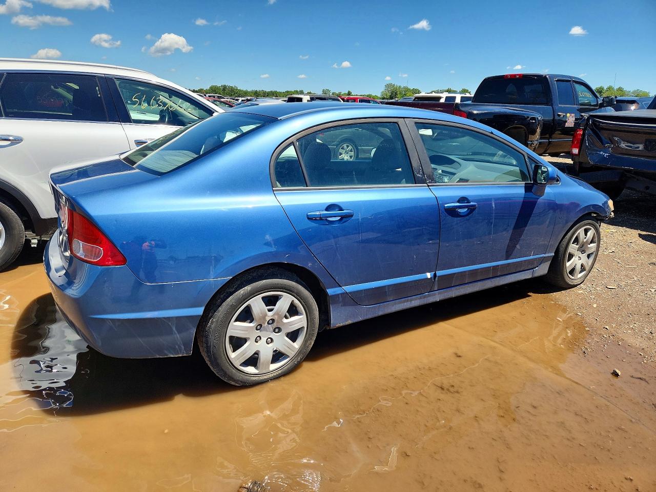 2008 Honda Civic Lx Blue vin: 1HGFA16508L085269